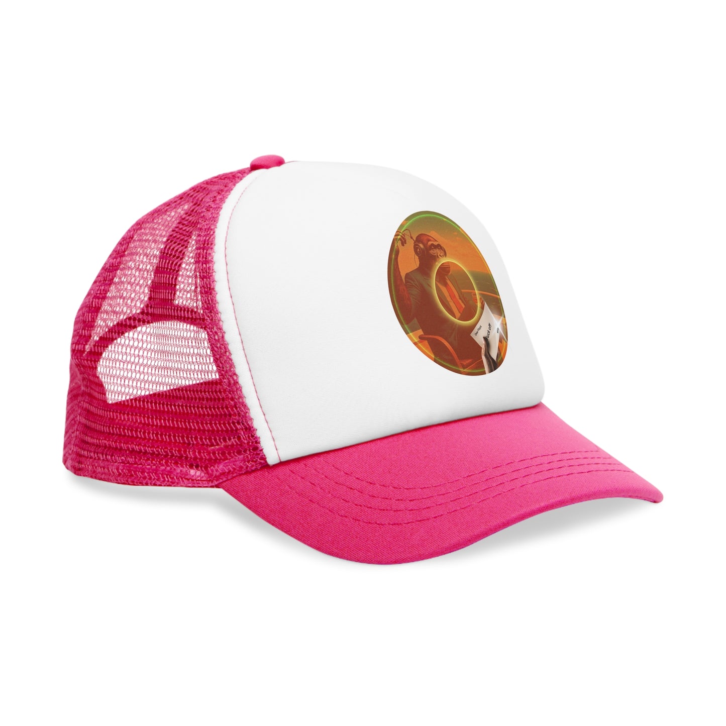 Lumpy Trucker Hat - "A Donut for Floyd" - picture donut