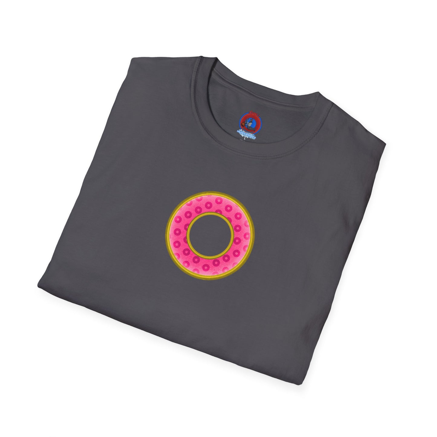 Plain Donuts/Unisex Soft-Style - "Plain Wide Mouthed Paradoxical Donuts" - pink/gold donuts
