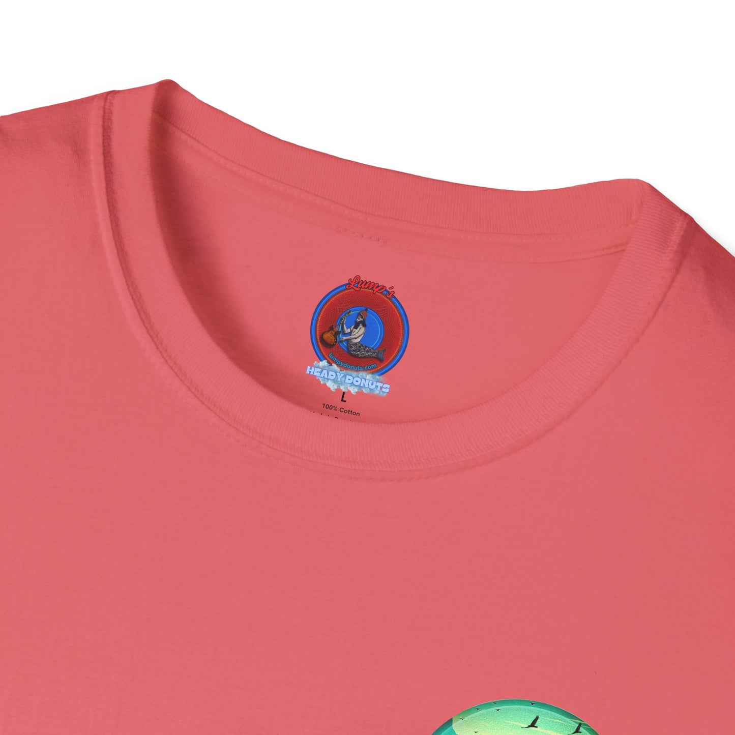 Classic Donut Tee - Unisex Soft-Style - "The Taboo(t) Donut" - green/picture donut