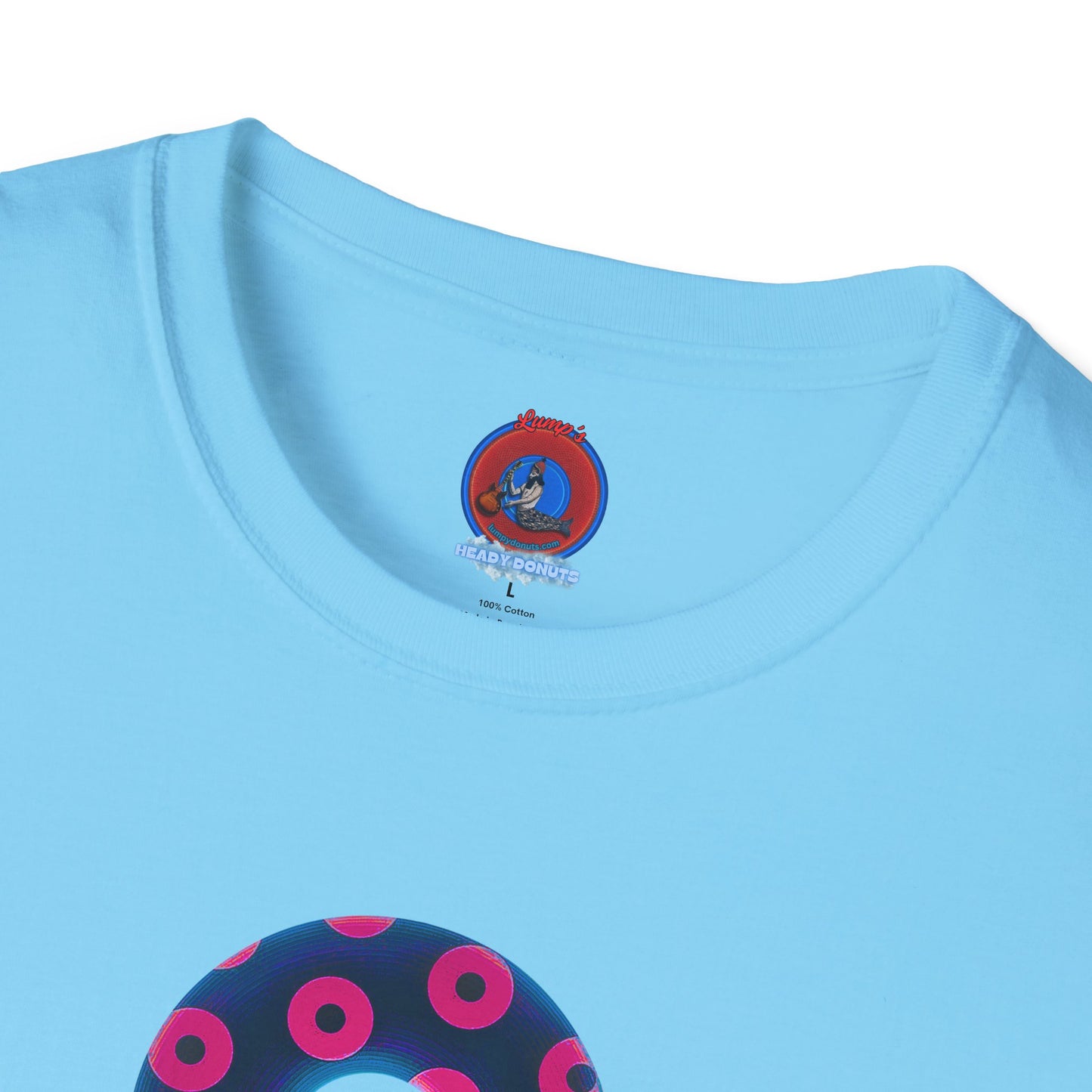 Plain Donuts/Unisex Soft-Style - "Plain Blimpy Paradoxical Donuts" - dark blue/hot pink donuts