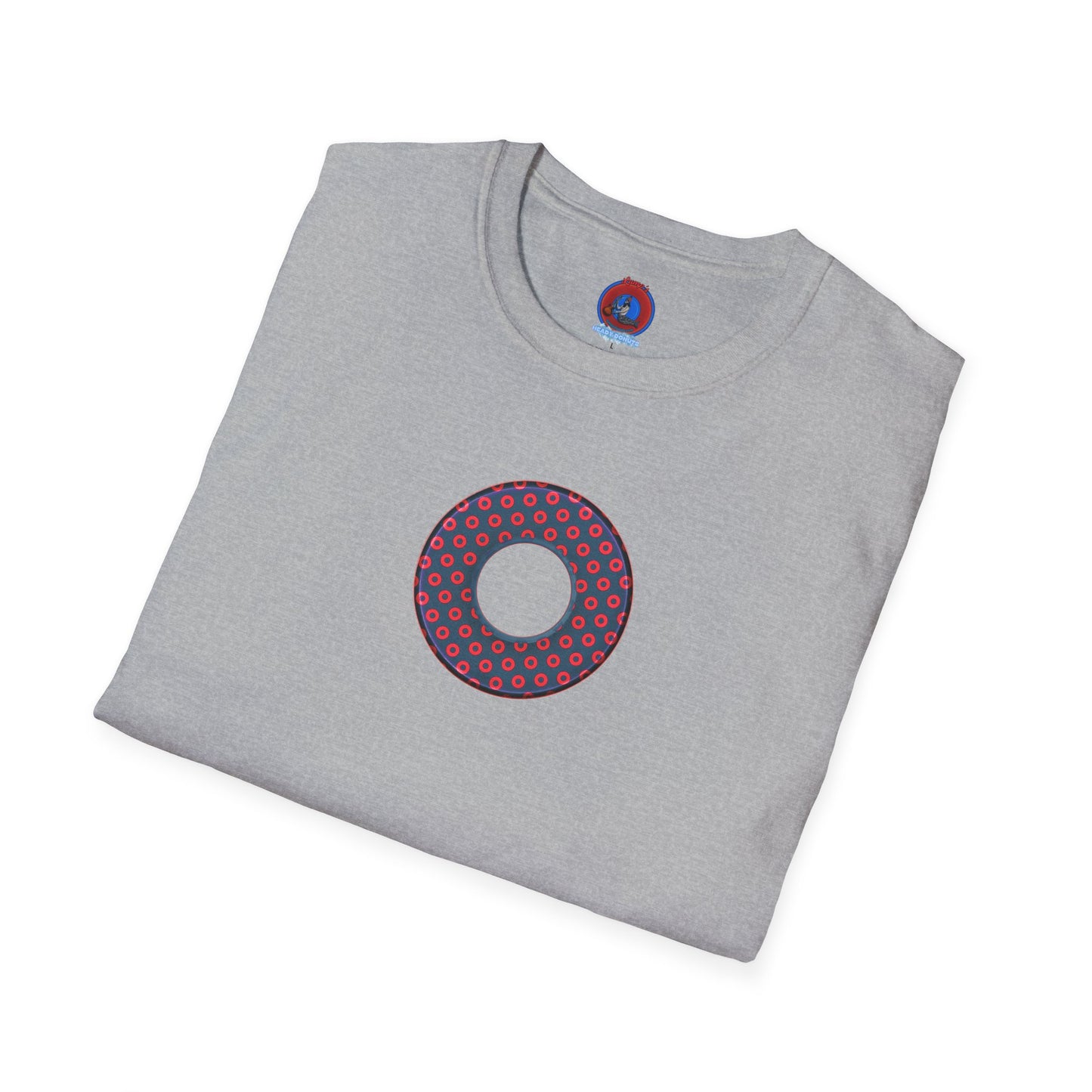 Plain Donuts/Unisex Soft-Style - "Plain Electric Paradoxical Donuts" - navy blue/red donuts