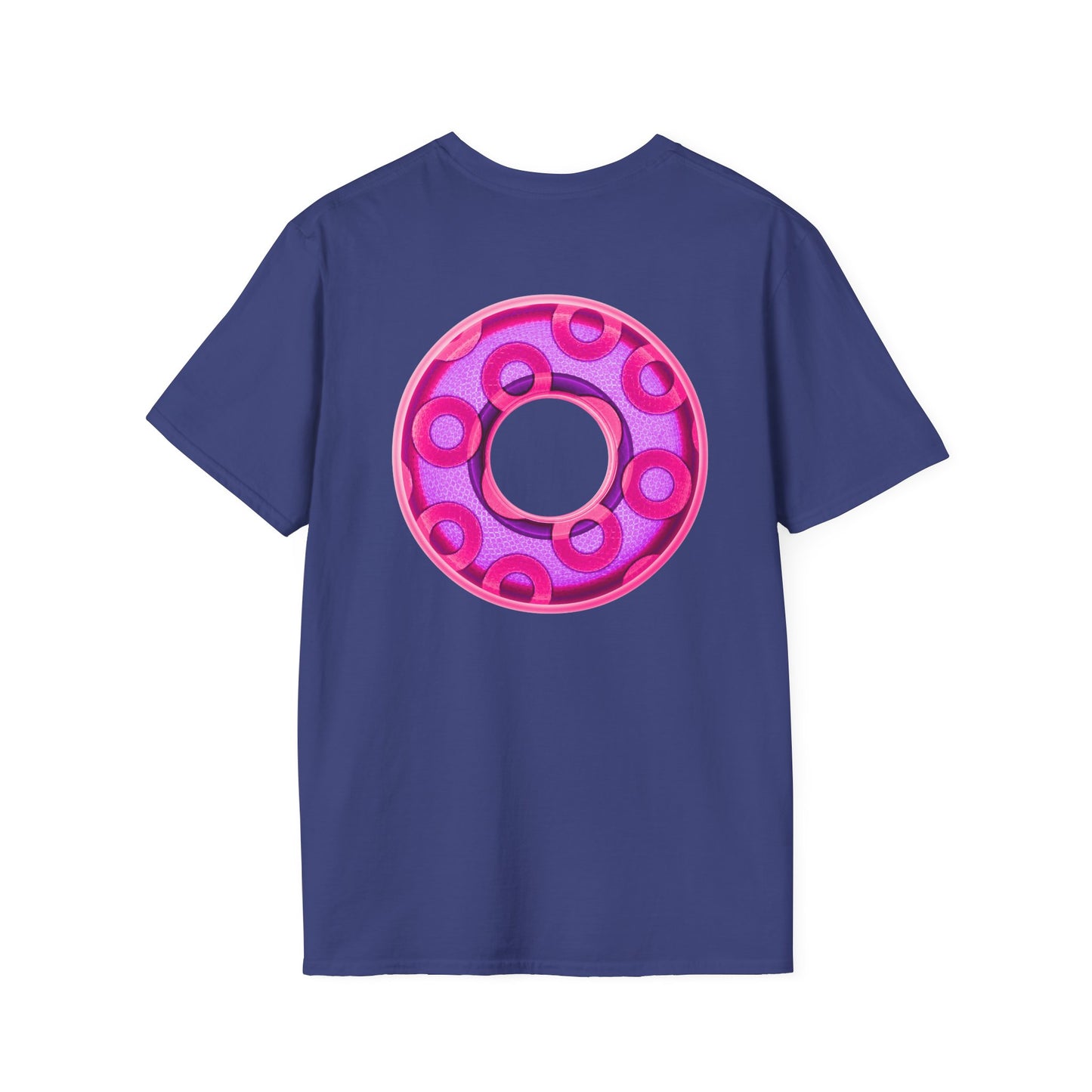 Plain Donuts/Unisex Soft-Style - "Plain Rustic Paradoxical Donuts" - light purple/magenta donuts