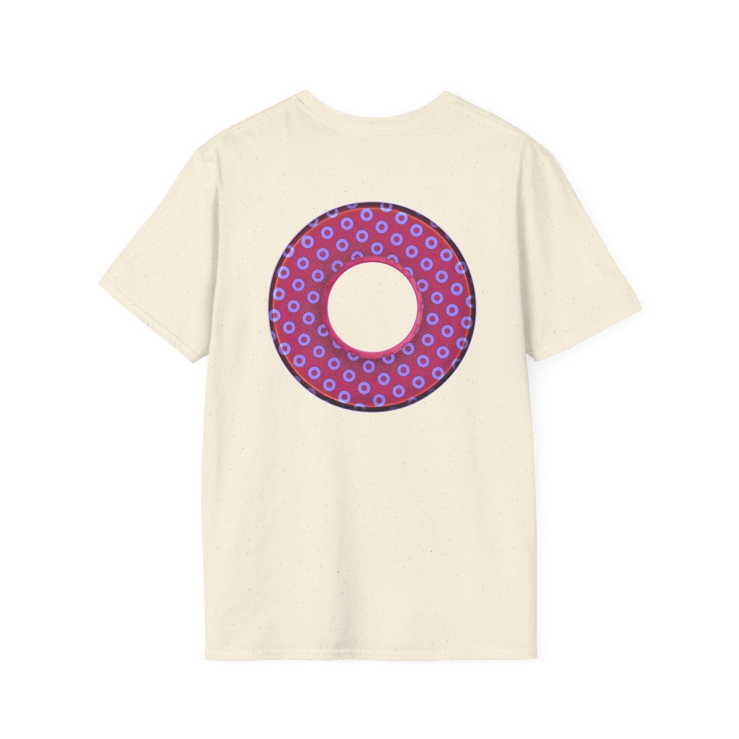 Plain Donuts/Unisex Soft-Style - "Plain Electric Paradoxical Donuts" - light purple/magenta donuts