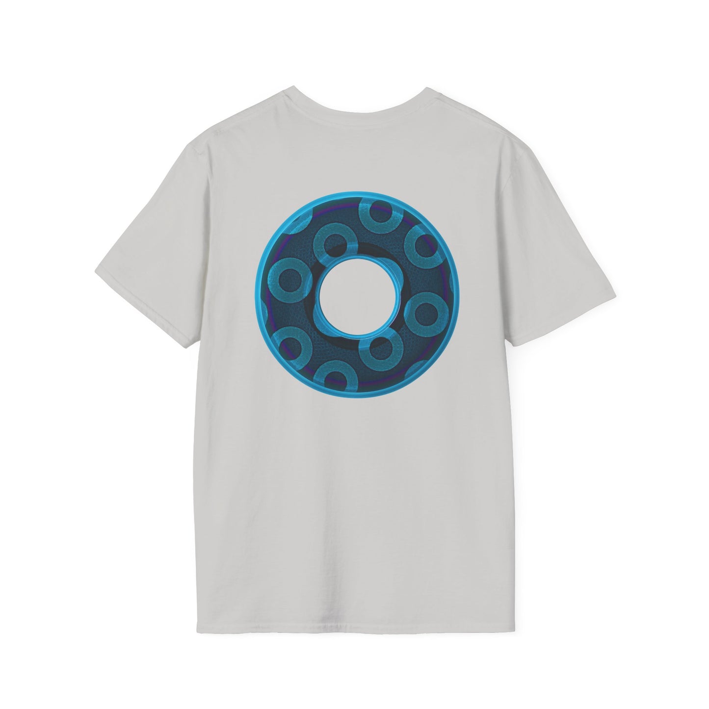 Plain Donuts/Unisex Soft-Style - "Plain Rustic Paradoxical Donuts" - light blue/dark blue donuts