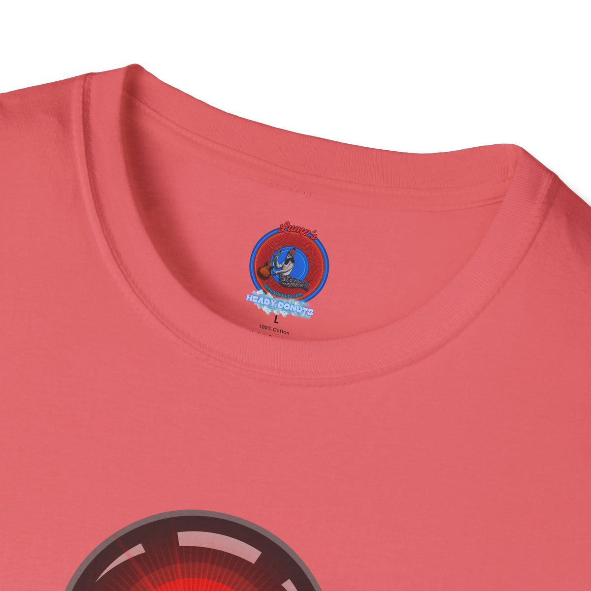 Classic Donut Tee - Unisex Soft-Style - "2025: a Donut Odyssey" - series 1.0 - variant 2 - black/red donut