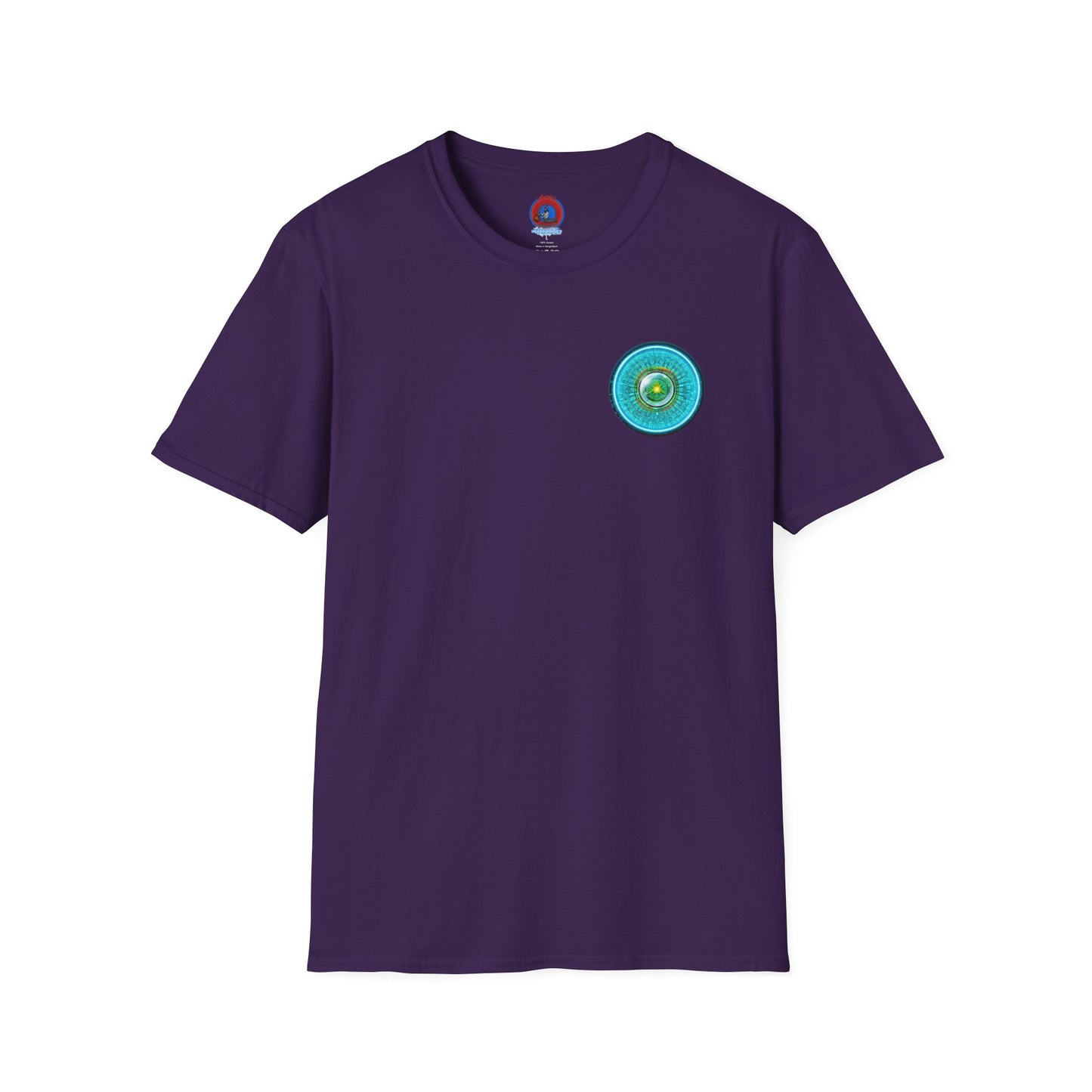 Classic Donut Tee - Unisex Soft-Style - "Donut of Life Tee" - vivid turquoise tube donut - variant 1