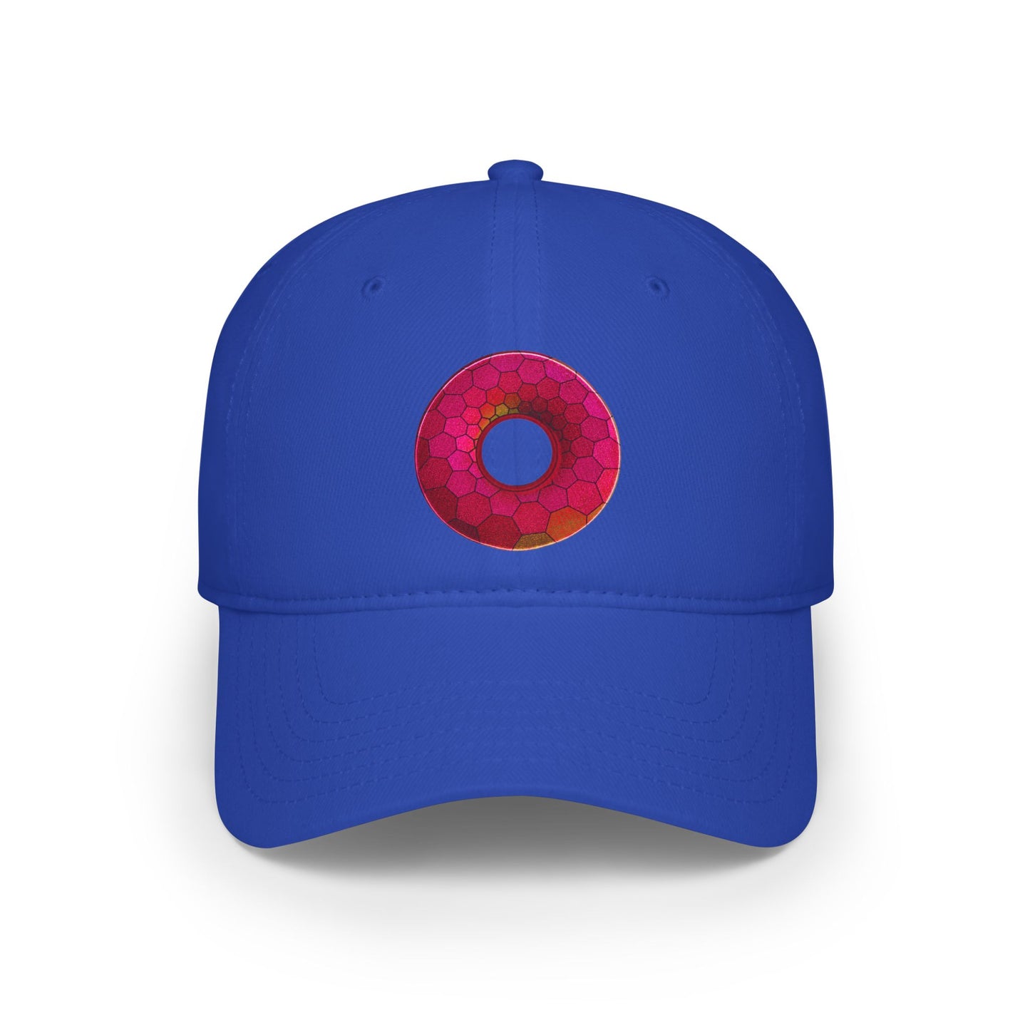 Lumpy Donut Baseball Cap - "Plain Hexadonut" - variant 3 - magenta hexadonut w/