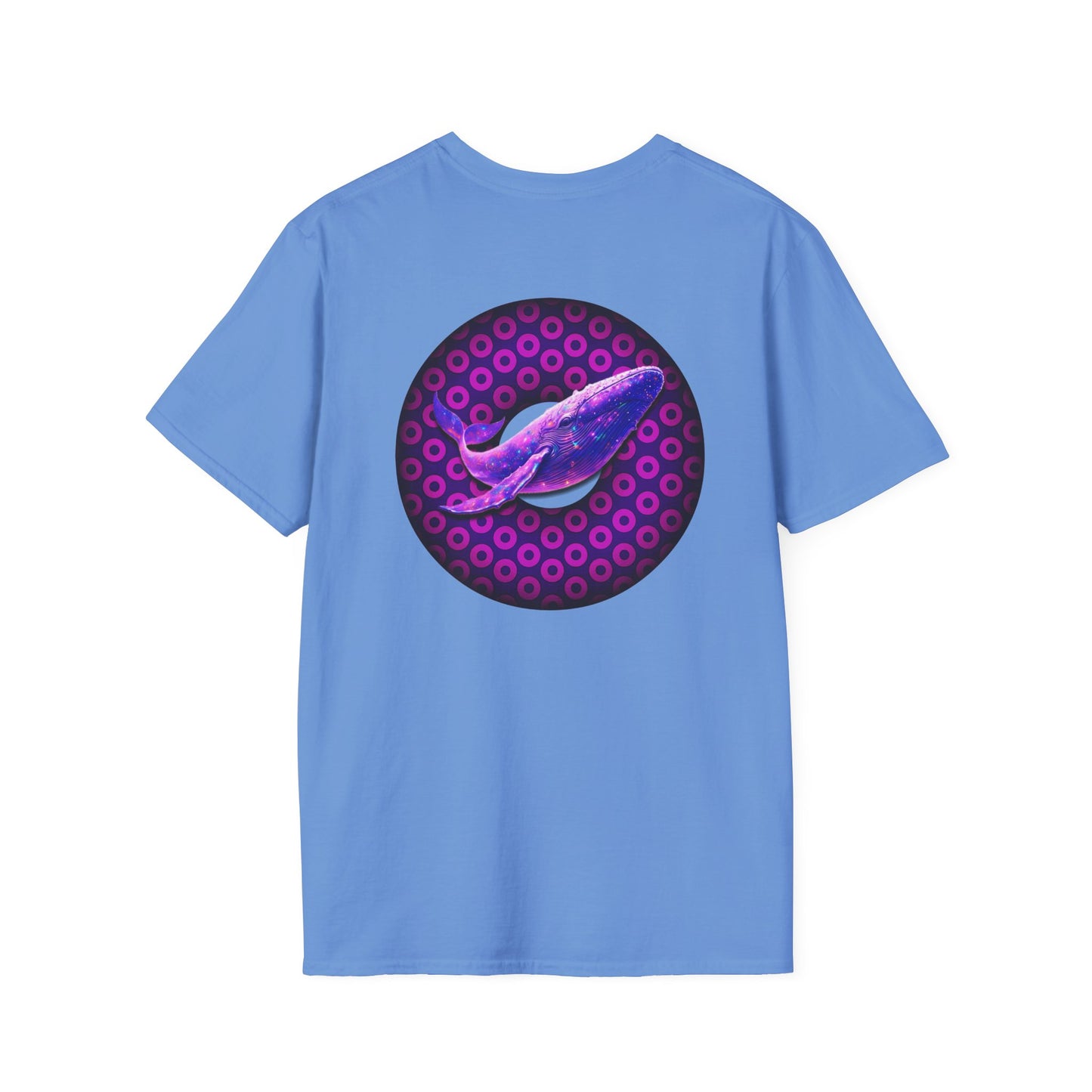 Classic Donut Tee - Unisex Soft-Style - "A Purple Humpback Whale of a Good Time" - variant 1 - purple paradoxical donut