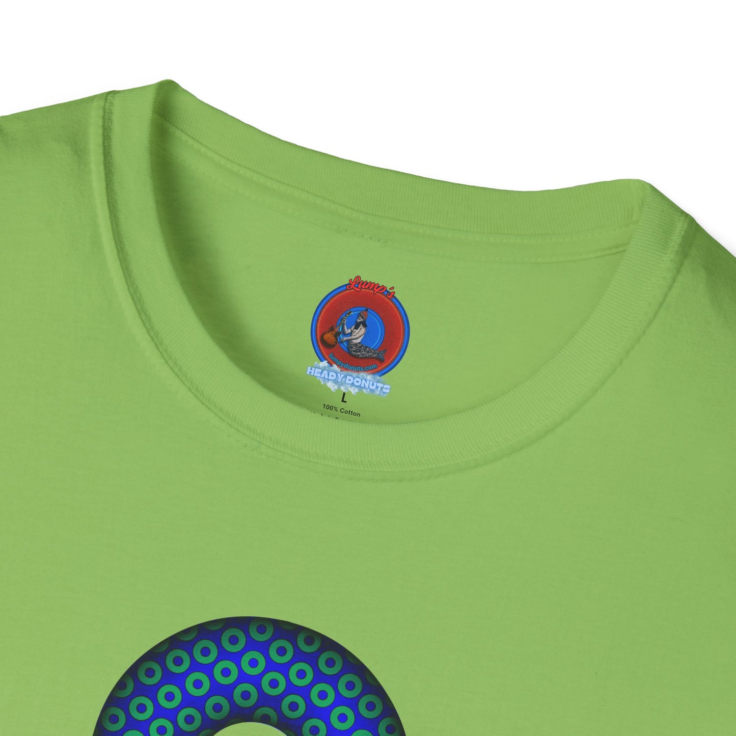 Plain Donuts/Unisex Soft-Style - "Plain Paradoxical Grided Donuts" - light green/blue donuts