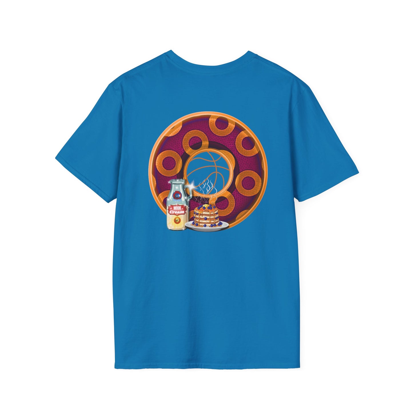 Classic Donut Tee - Unisex Soft-Style - "Princely Wooked Cream - YEMSG Donut " - burgundy/orange rustic paradox donut - variant 2
