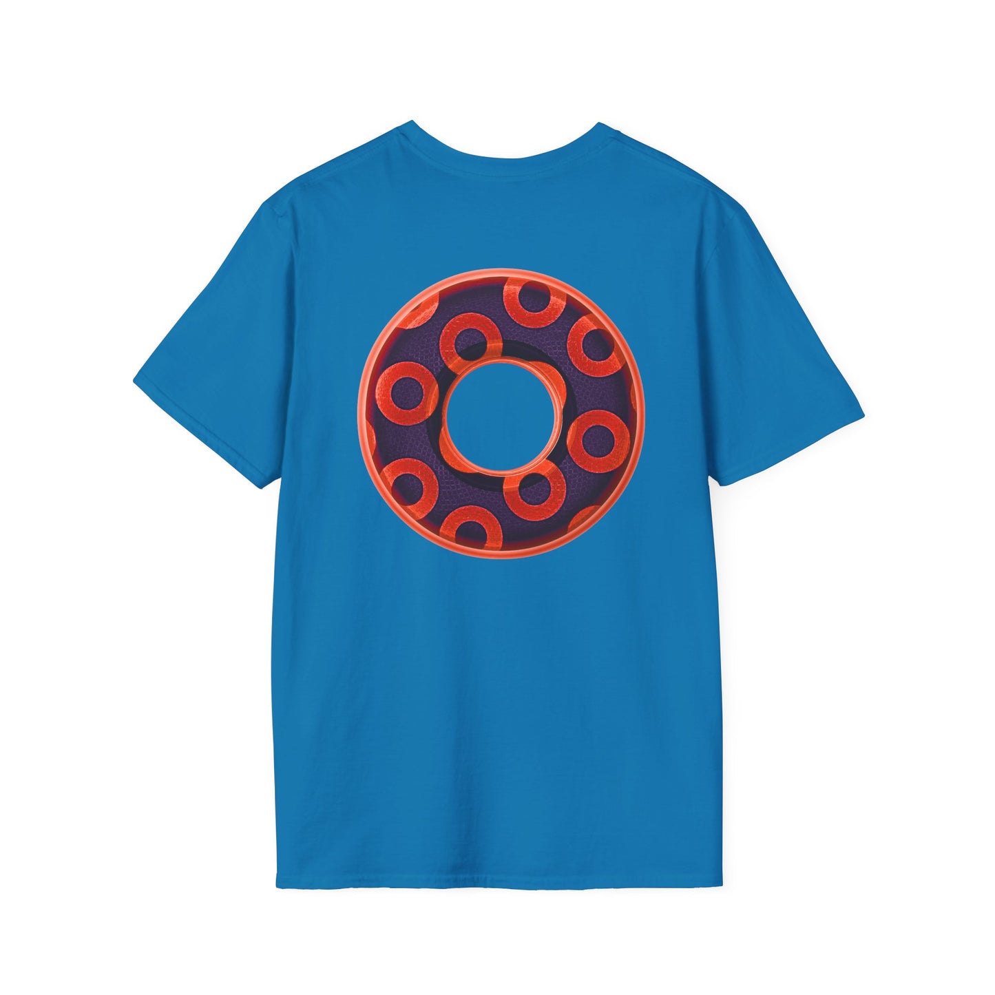 Plain Donuts/Unisex Soft-Style - "Plain Rustic Paradoxical Donuts" - red/midnight blue donuts