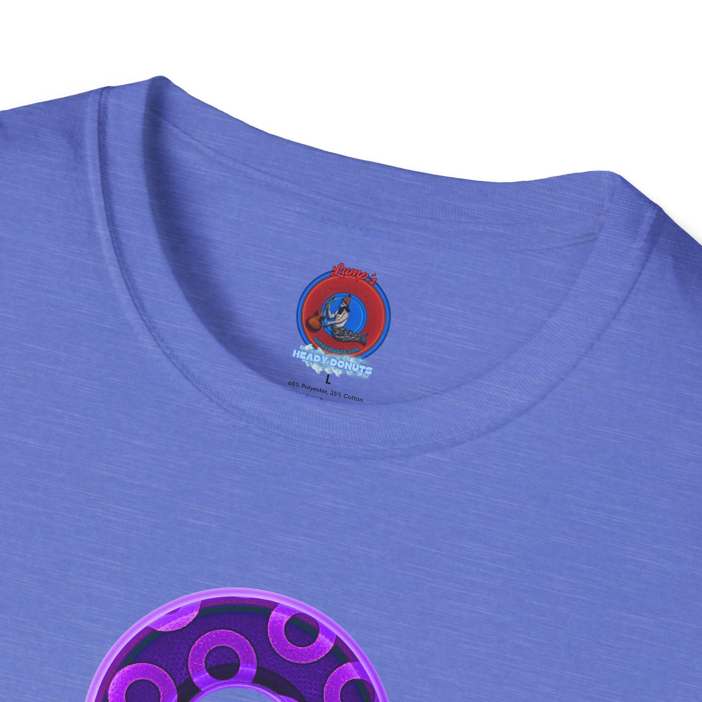 Plain Donuts/Unisex Soft-Style - "Plain Rustic Paradoxical Donuts" - light purple/dark purple donuts