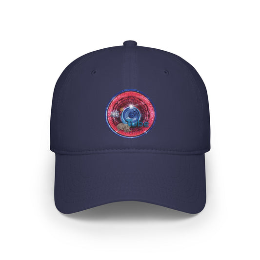 Lumpy Donut Baseball Cap - "Rhinos Do Run From Thunderous Donut Caps" - variant 1 - vivid red tube donut w/