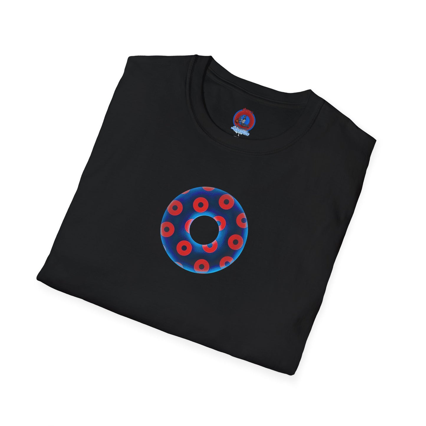 Plain Donuts/Unisex Soft-Style - "Plain Blimpy Paradoxical Donuts" - royal blue/bright red donuts