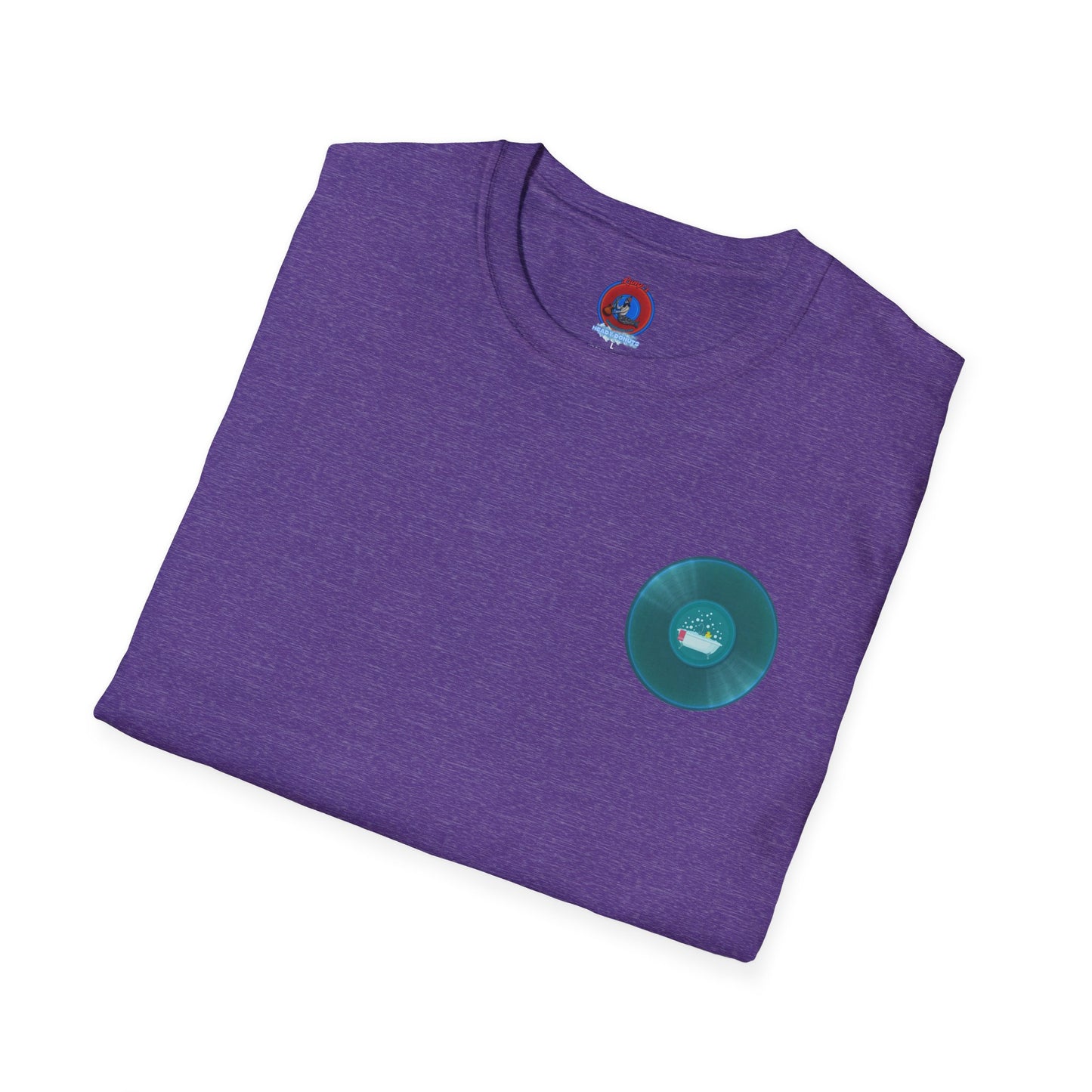 Classic Donut Tee - Unisex Soft-Style - "Bathtub Fun" - dark aquamarine donut
