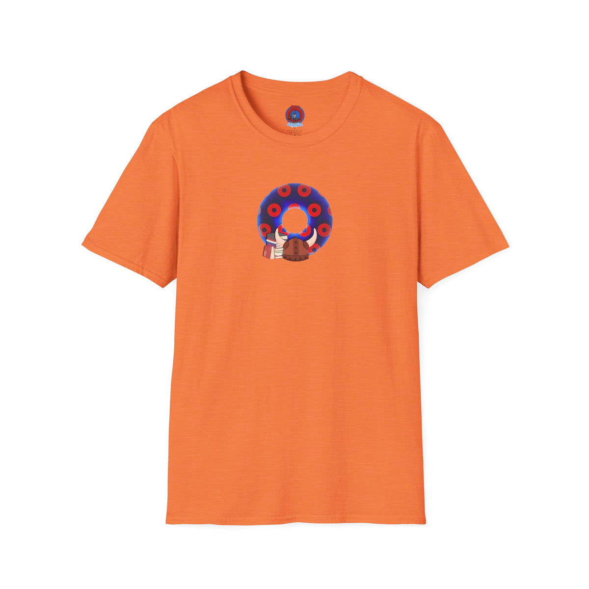 Classic Donut Tee - Unisex Soft-Style - "El Fuego Donut" - paradoxical blue/red donut