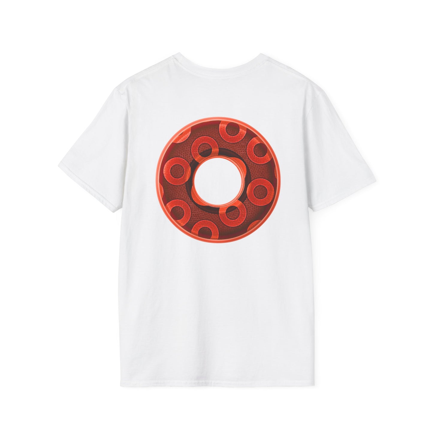Plain Donuts/Unisex Soft-Style - "Plain Rustic Paradoxical Donuts" - red/dark red donuts