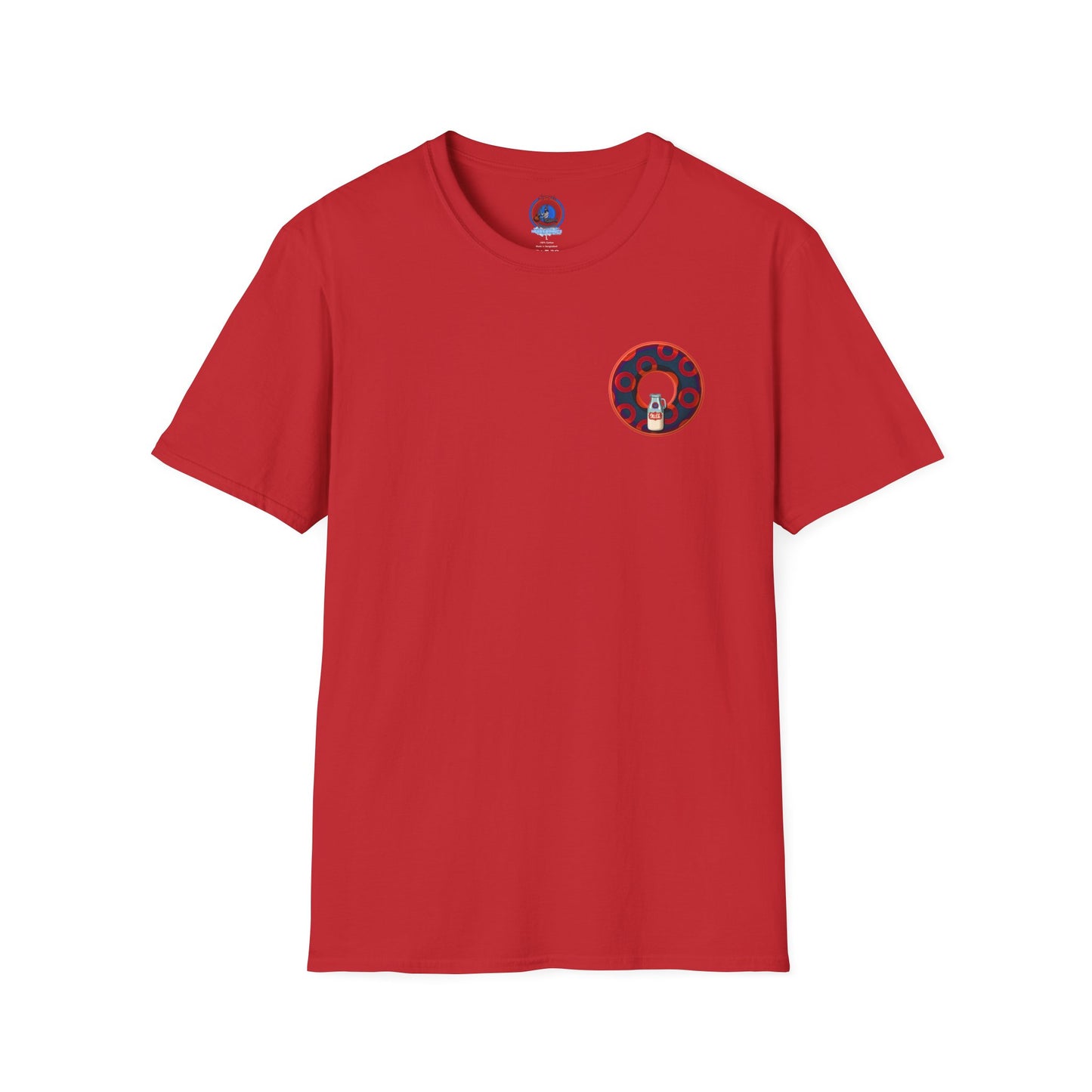 Classic Donut Tee - Unisex Soft-Style - "Wooked Cream - YEMSG Donut " -purple/red rustic paradox donut - variant 3