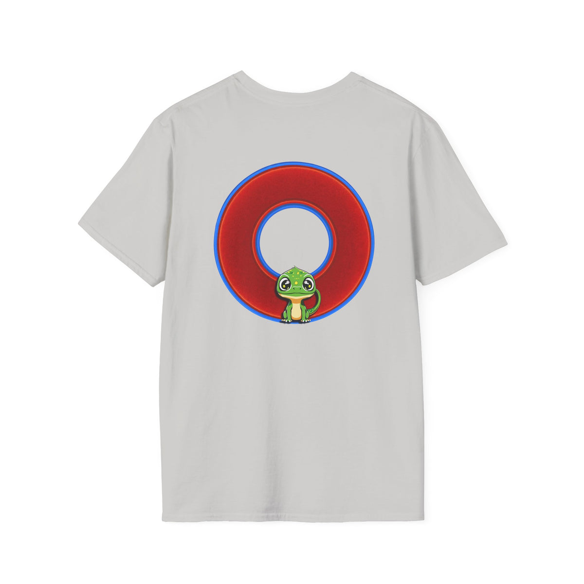 Classic Donut Tee - Unisex Soft-Style - "Little Baby Rutherford's Splendorous Tee" - vivid red donut