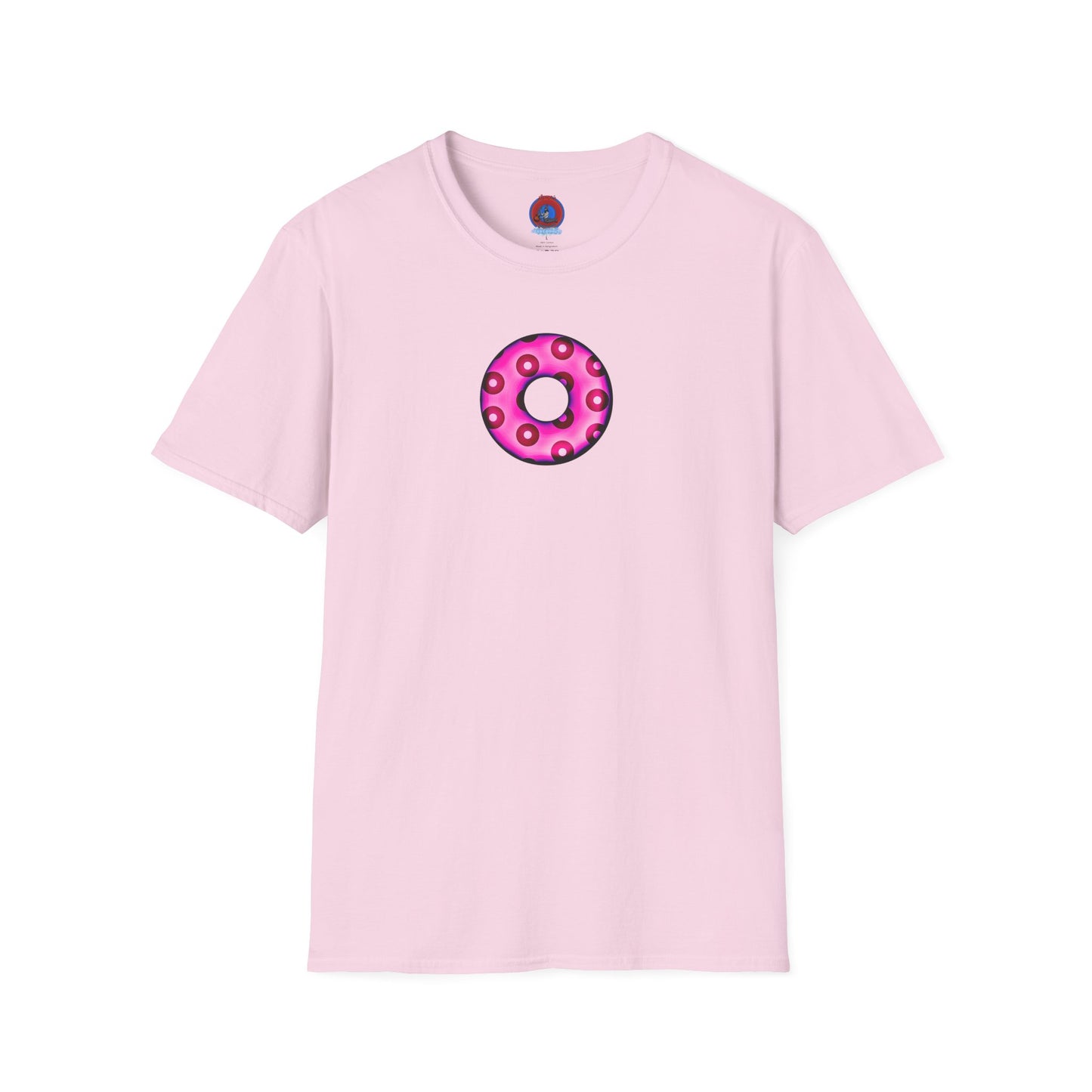 Plain Donuts/Unisex Soft-Style - "Plain Blimpy Paradoxical Donuts" - bright magenta/red donuts