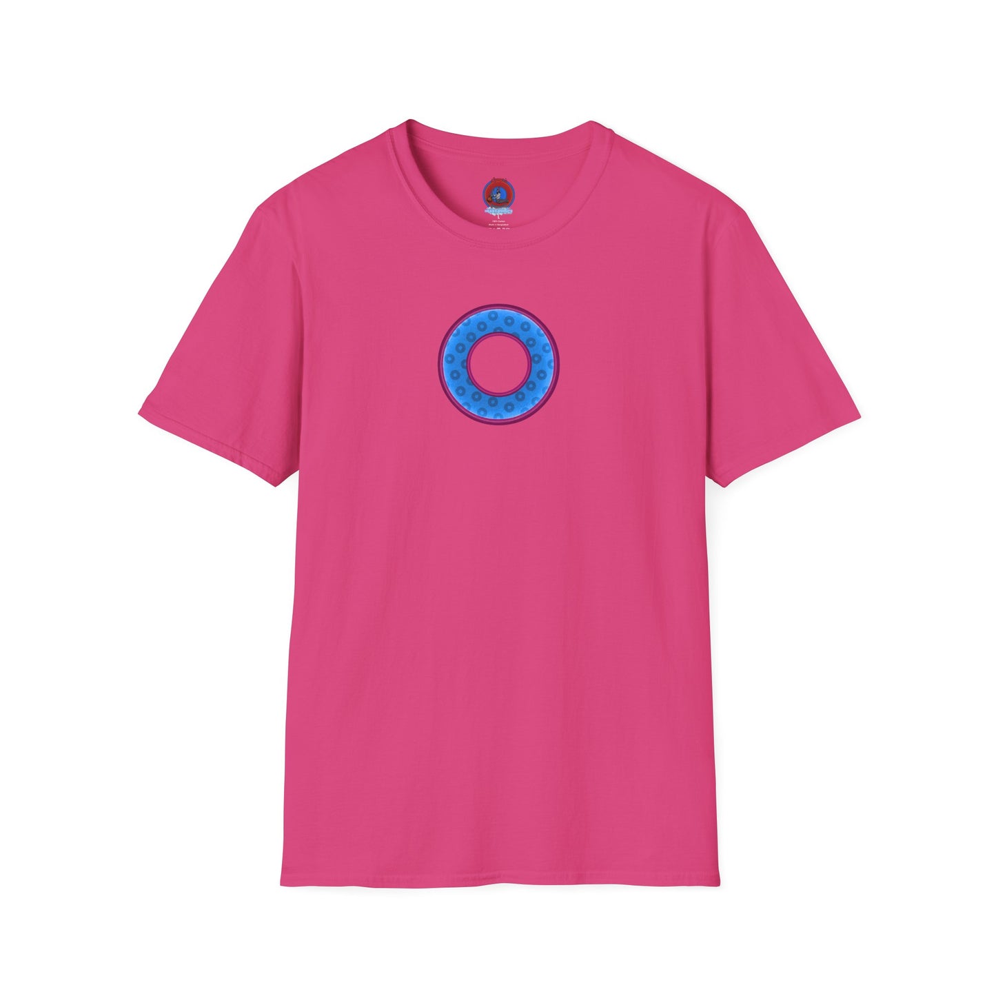 Plain Donuts/Unisex Soft-Style - "Plain Wide Mouthed Paradoxical Donuts" - light blue/dark magenta donuts