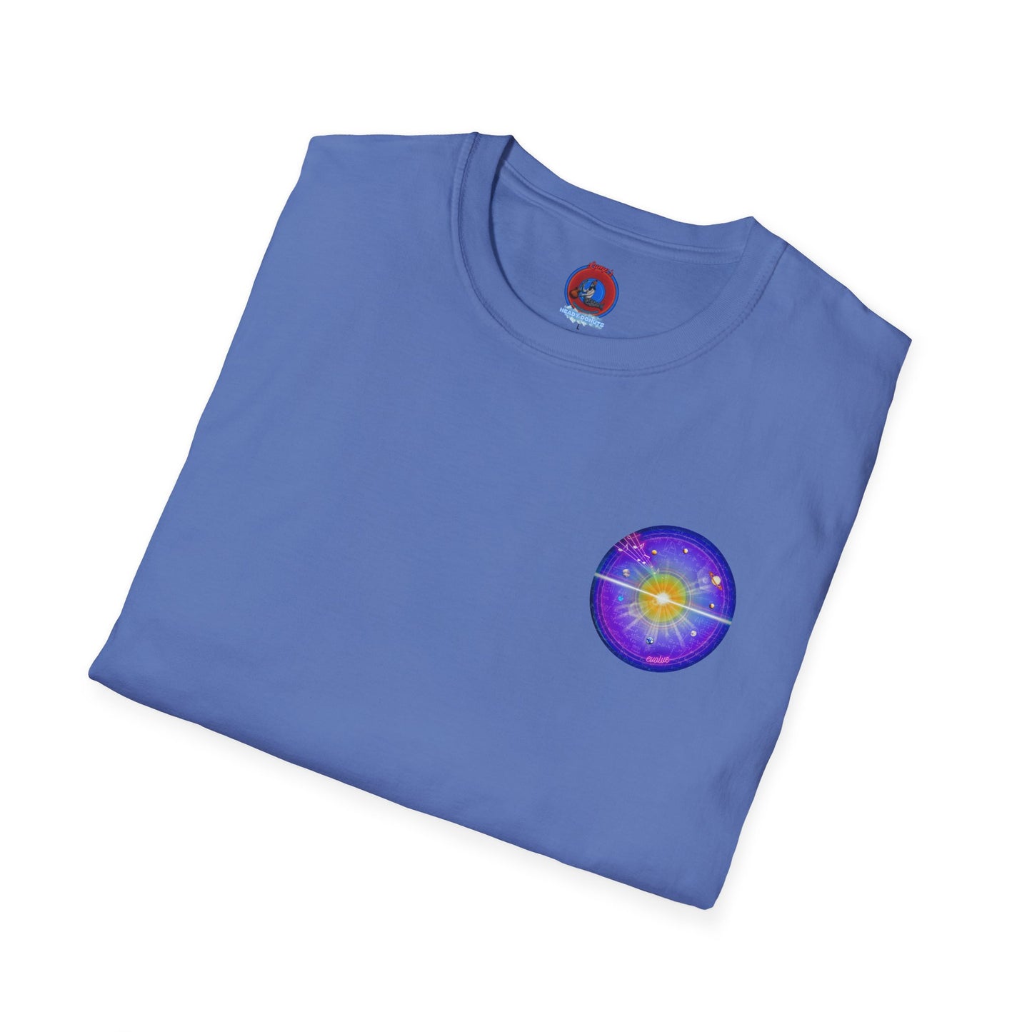 Classic Donut Tee - Unisex Soft-Style - "The Quite Profound Donut" - series 1.0  - blue/purple/magenta donut
