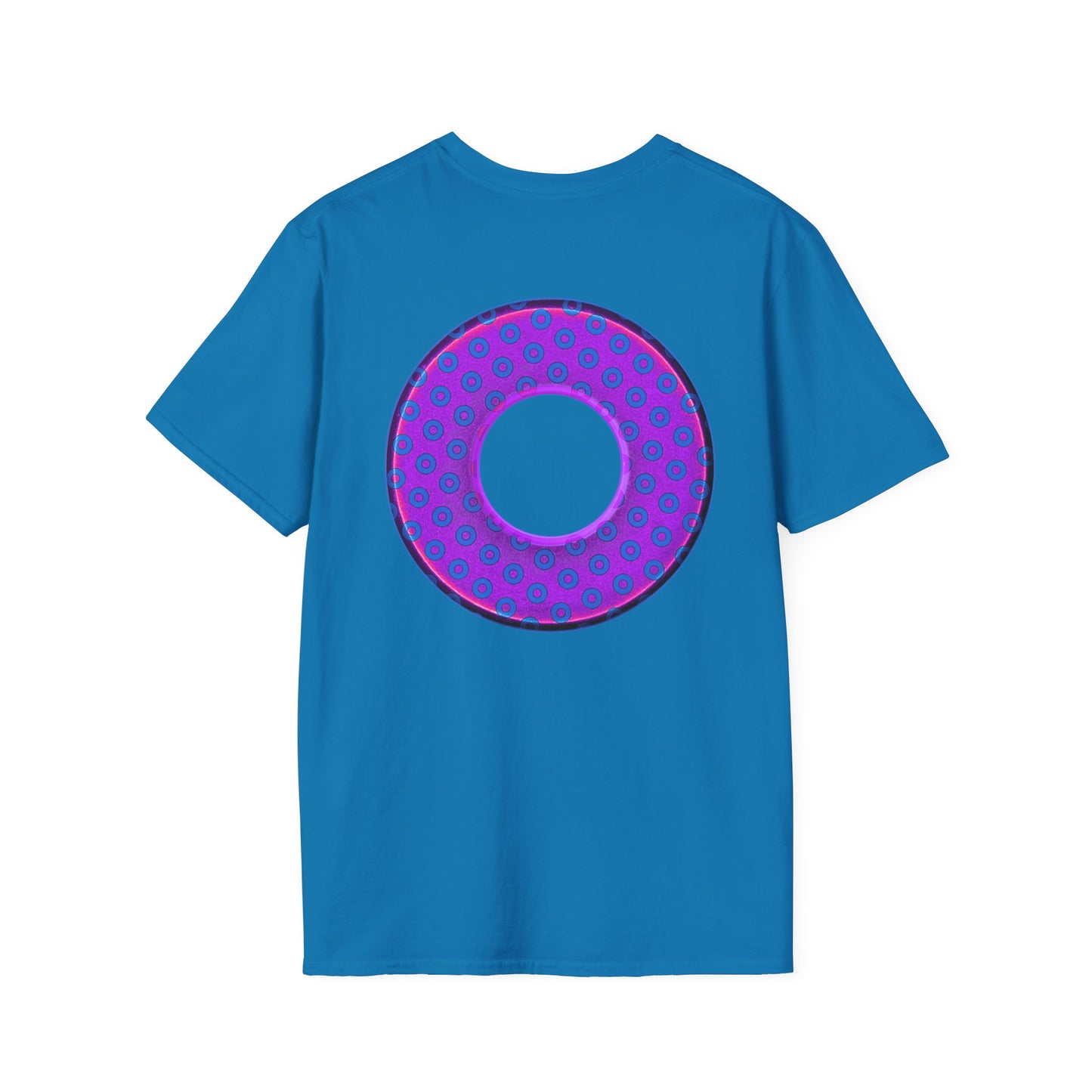 Plain Donuts/Unisex Soft-Style - "Plain Electric Paradoxical Donuts" - bright purple/royal blue donuts