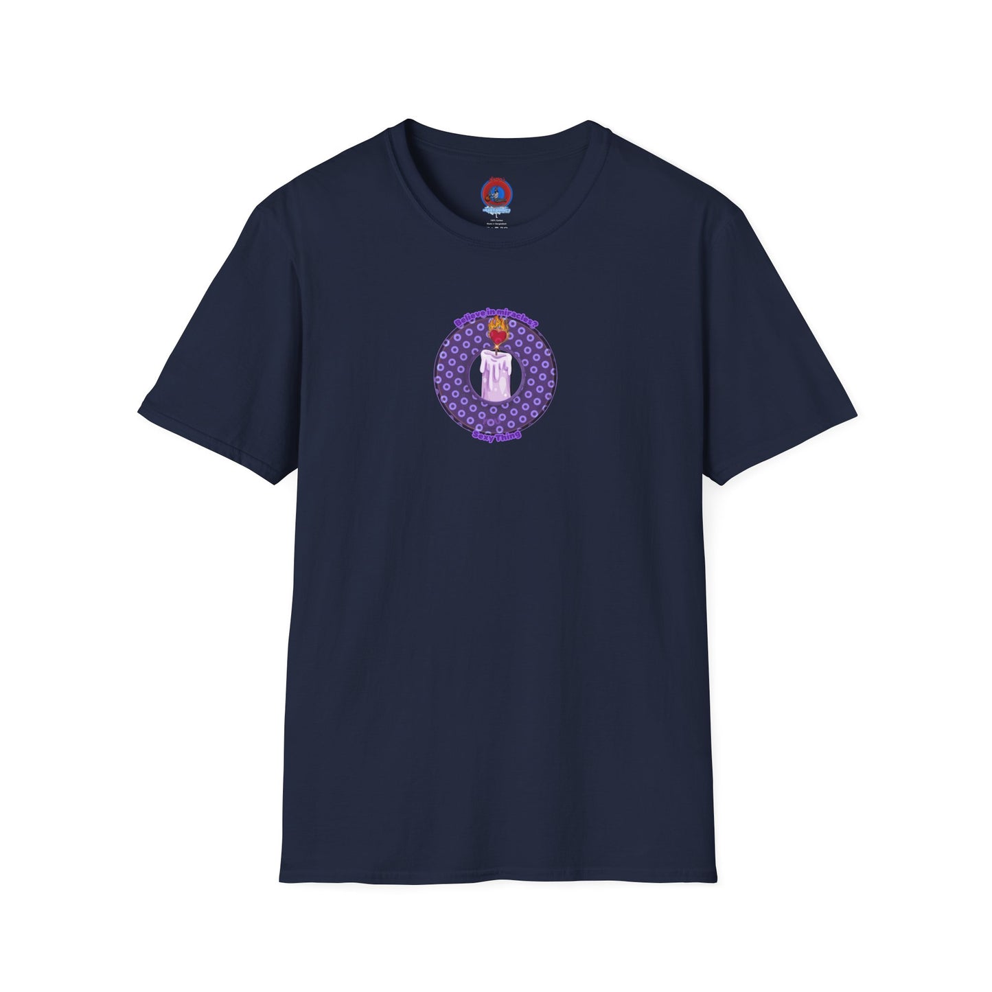 Classic Donut Tee - Unisex Soft-Style - "Donuts for Sexy Things" - electric purple/light purple paradox donut