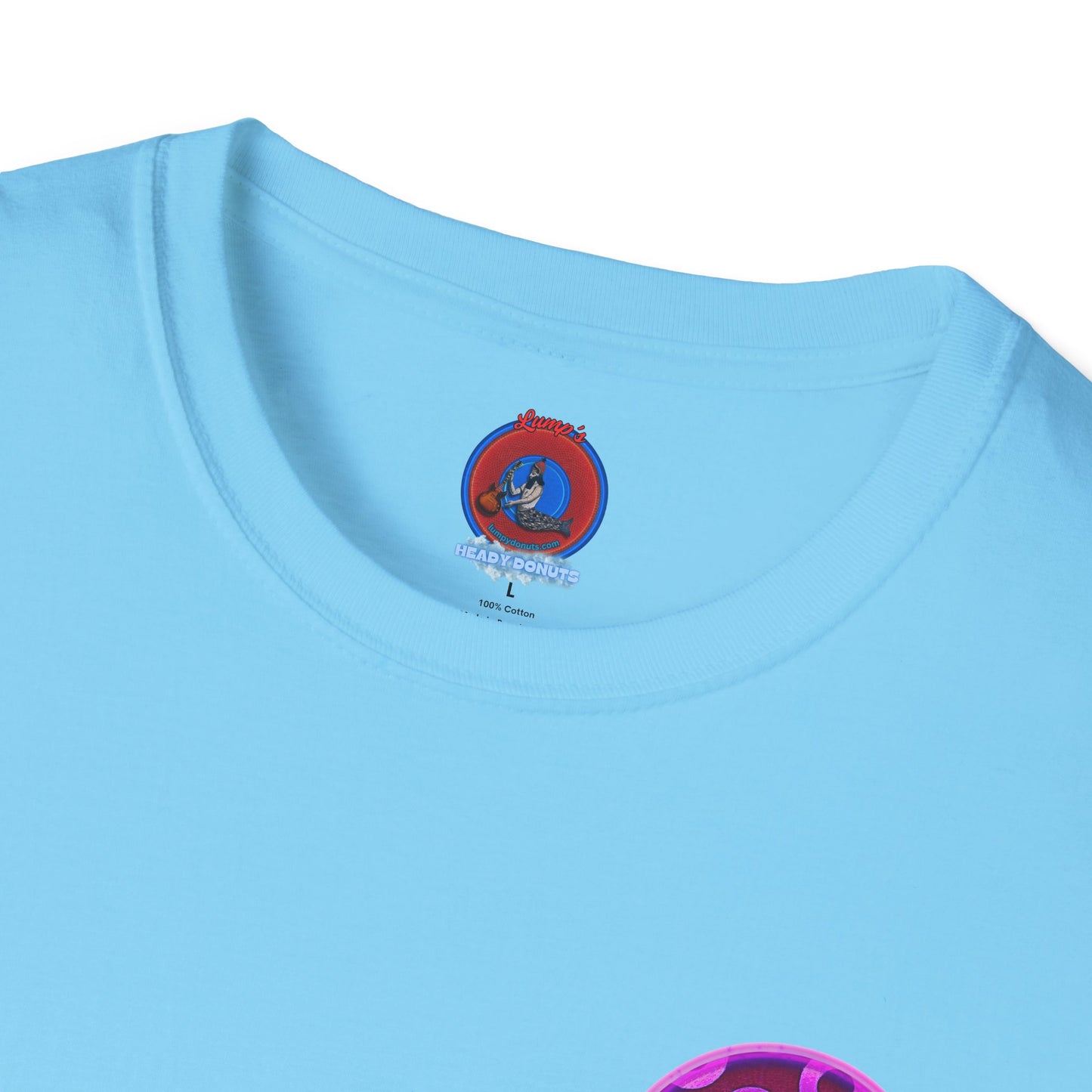 Classic Donut Tee - Unisex Soft-Style - "It's Ice Cream Popsicles - YEMSG Donut" - purple/magenta paradox donut - variant 2