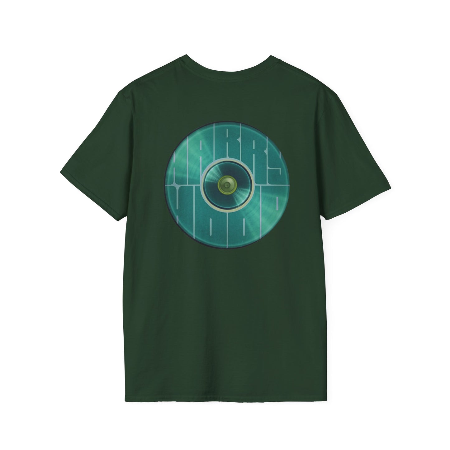 Classic Donut Tee - Unisex Soft-Style - "Harry's Hoodlum Donut" - series 1.0  - variant 3 - green donut(s)