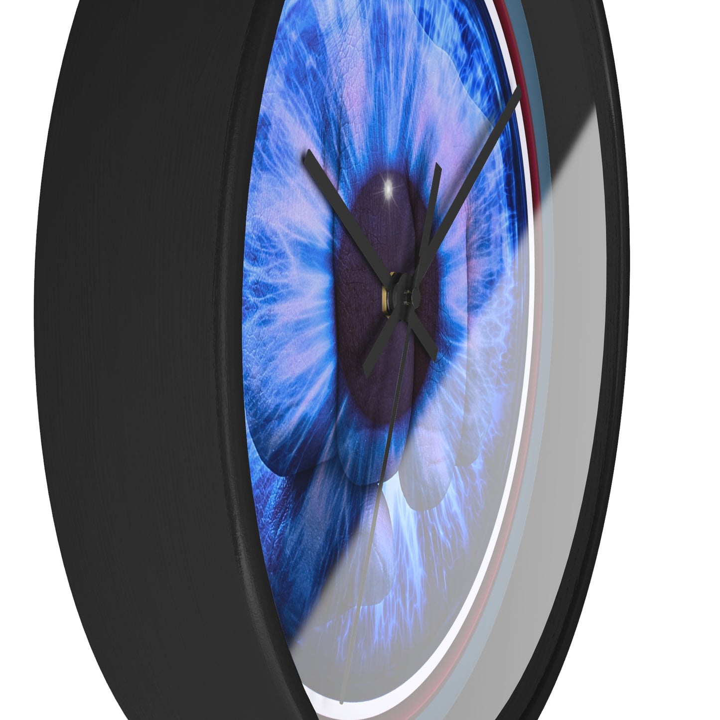 Lumpy Wall Clock - "Wilson's Eye Soar of a Donut Clock" variant 1 - blue idonut w/steel blue background