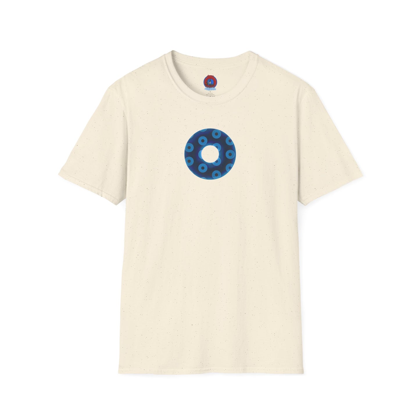 Plain Donuts/Unisex Soft-Style - "Plain Blimpy Paradoxical Donuts" - dark blue/sky blue donuts