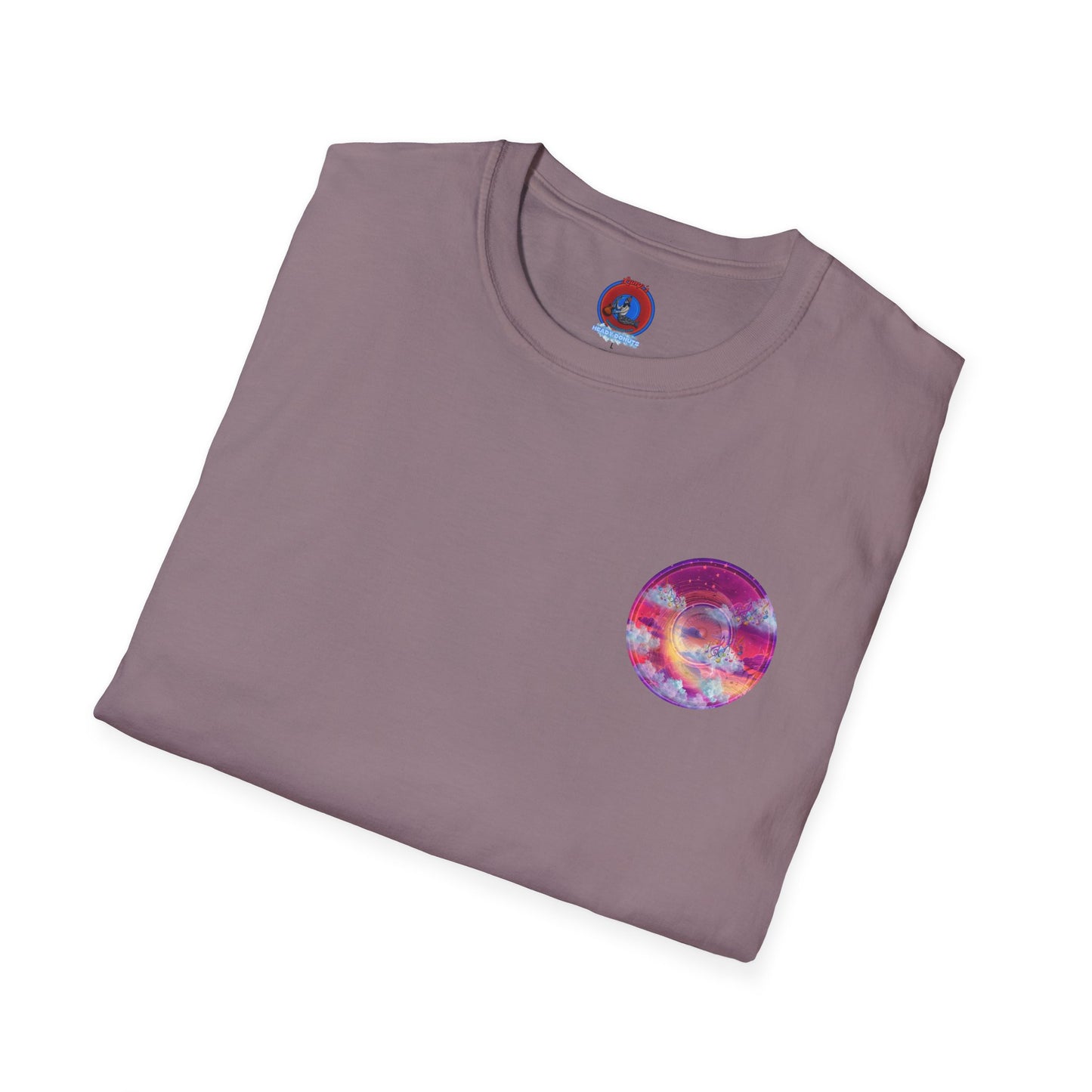 Classic Donut Tee - Unisex Soft-Style - "Conjurers of Donuts" - series 1.0  - magenta/purple donut