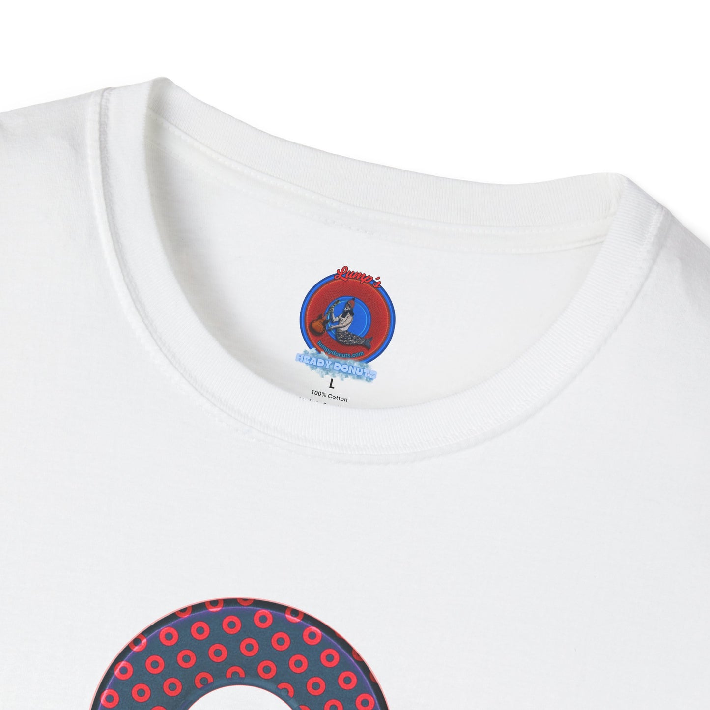 Plain Donuts/Unisex Soft-Style - "Plain Electric Paradoxical Donuts" - navy blue/red donuts