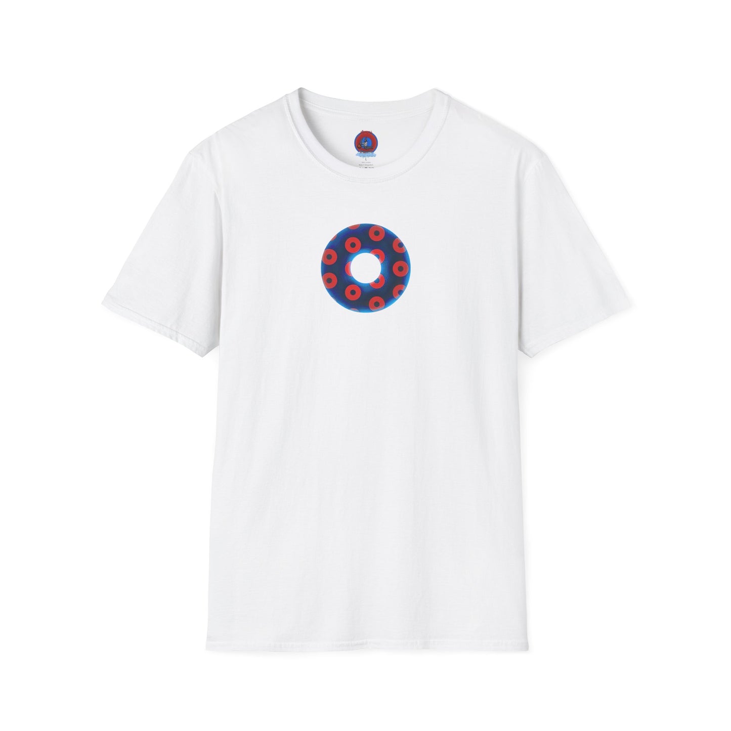 Plain Donuts/Unisex Soft-Style - "Plain Blimpy Paradoxical Donuts" - royal blue/bright red donuts