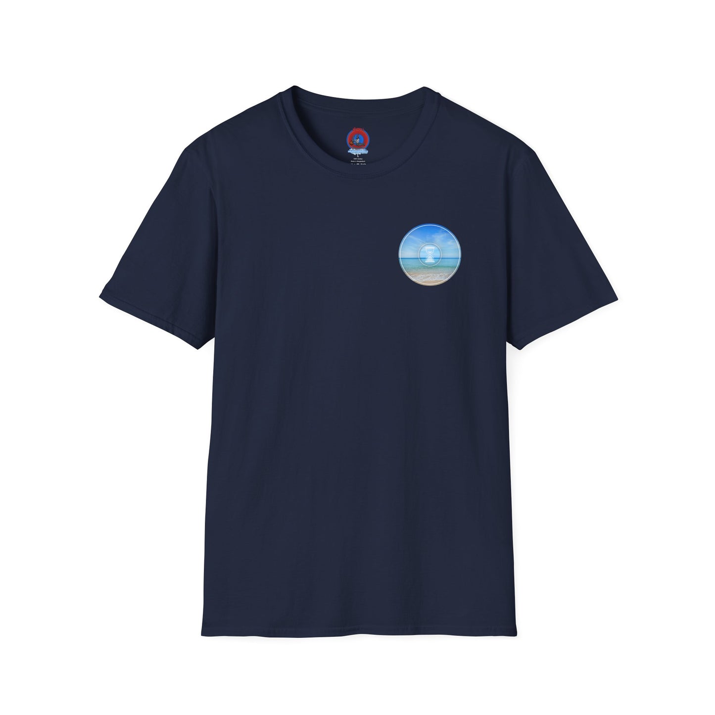 Classic Donut Tee - Unisex Soft-Style - "Still Loading Sand" - vivid blue  pic donut - variant 1