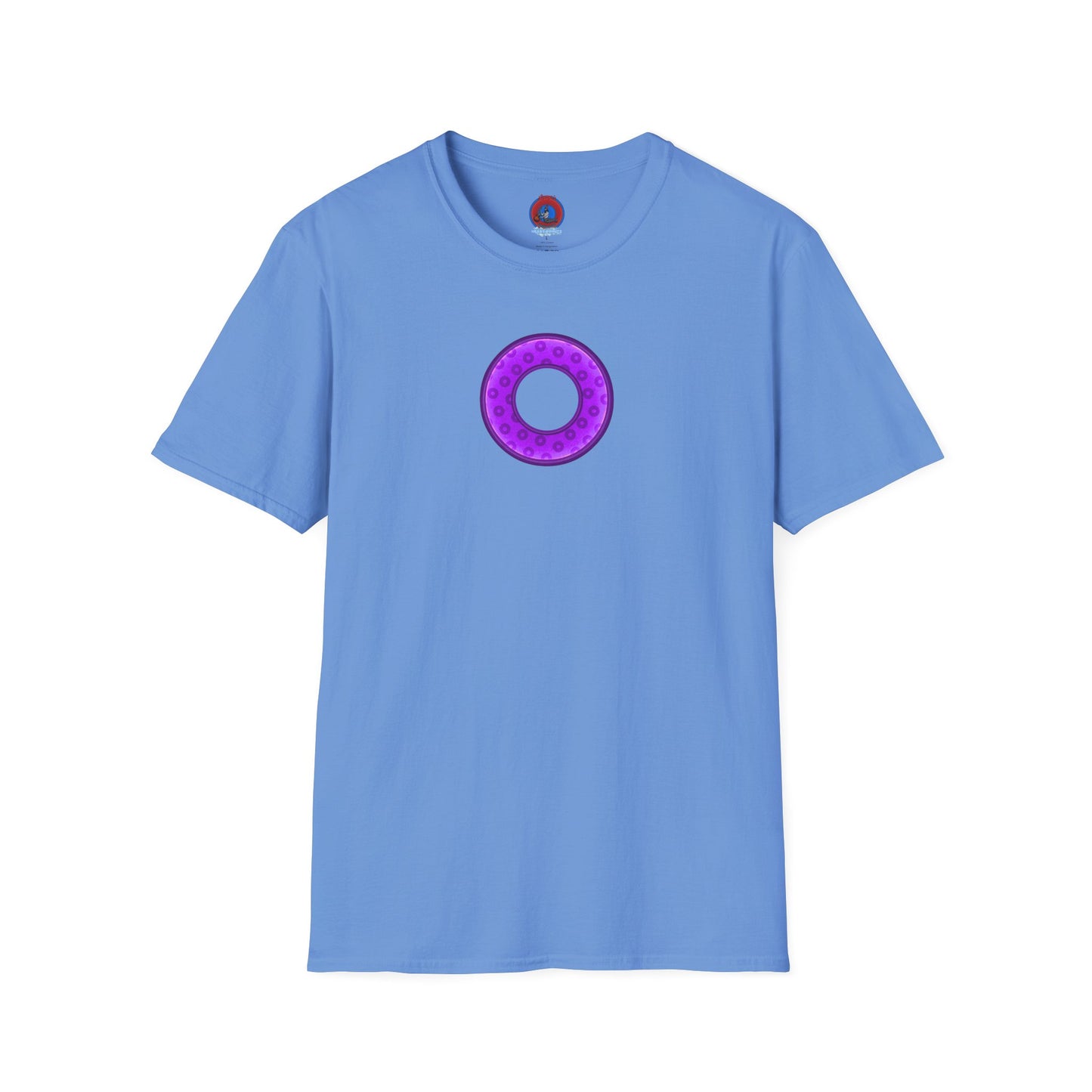 Plain Donuts/Unisex Soft-Style - "Plain Wide Mouthed Paradoxical Donuts" - bright purple/dark purple donuts