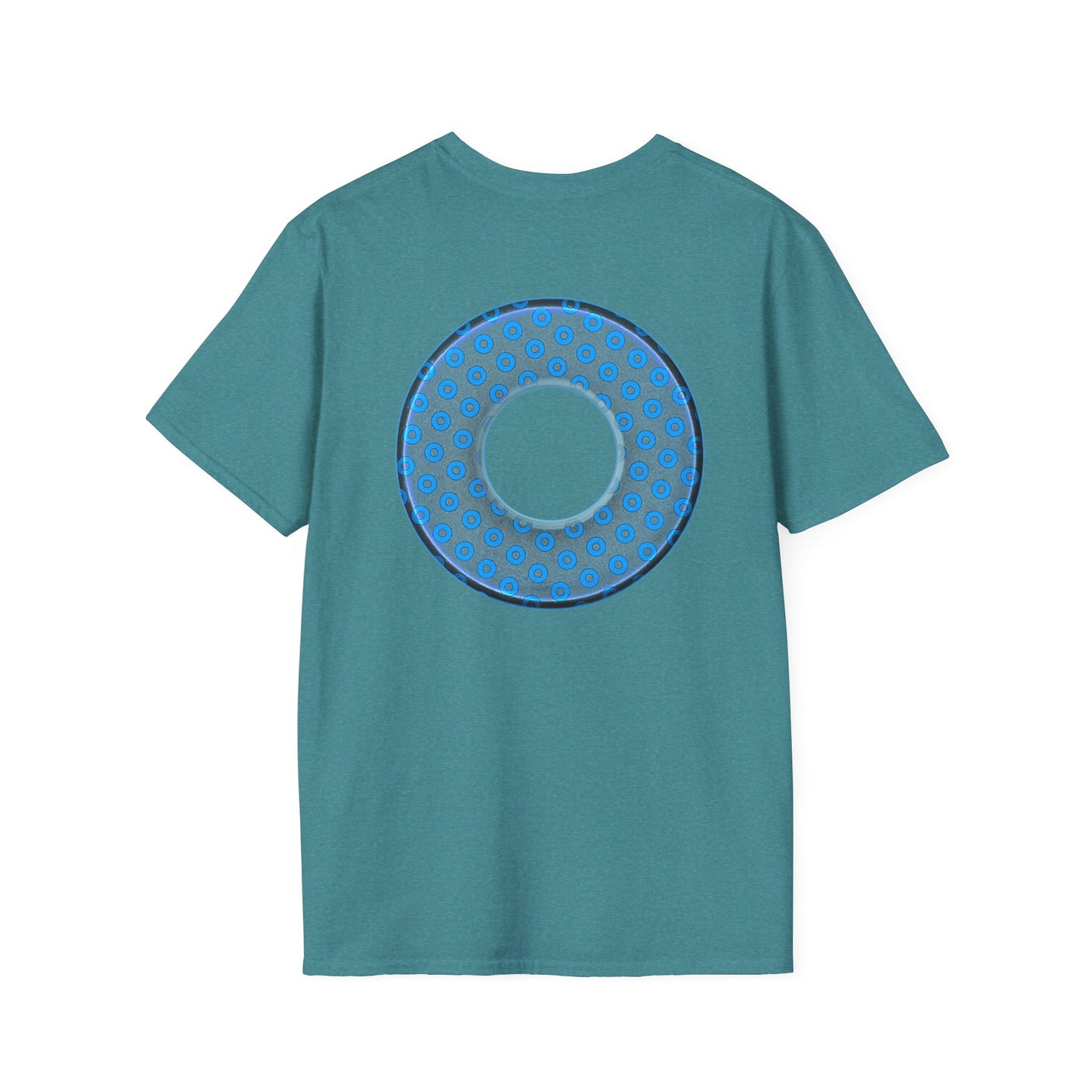 Plain Donuts/Unisex Soft-Style - "Plain Electric Paradoxical Donuts" - light blue/light teal donuts