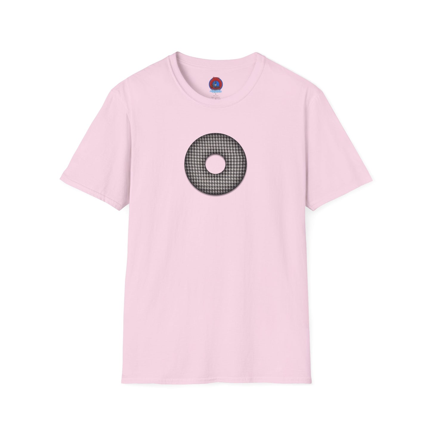Classic Donut Tee - Unisex Soft-Style - "Ricky's High Phasion Trailer Park Donut" - houndstooth donut