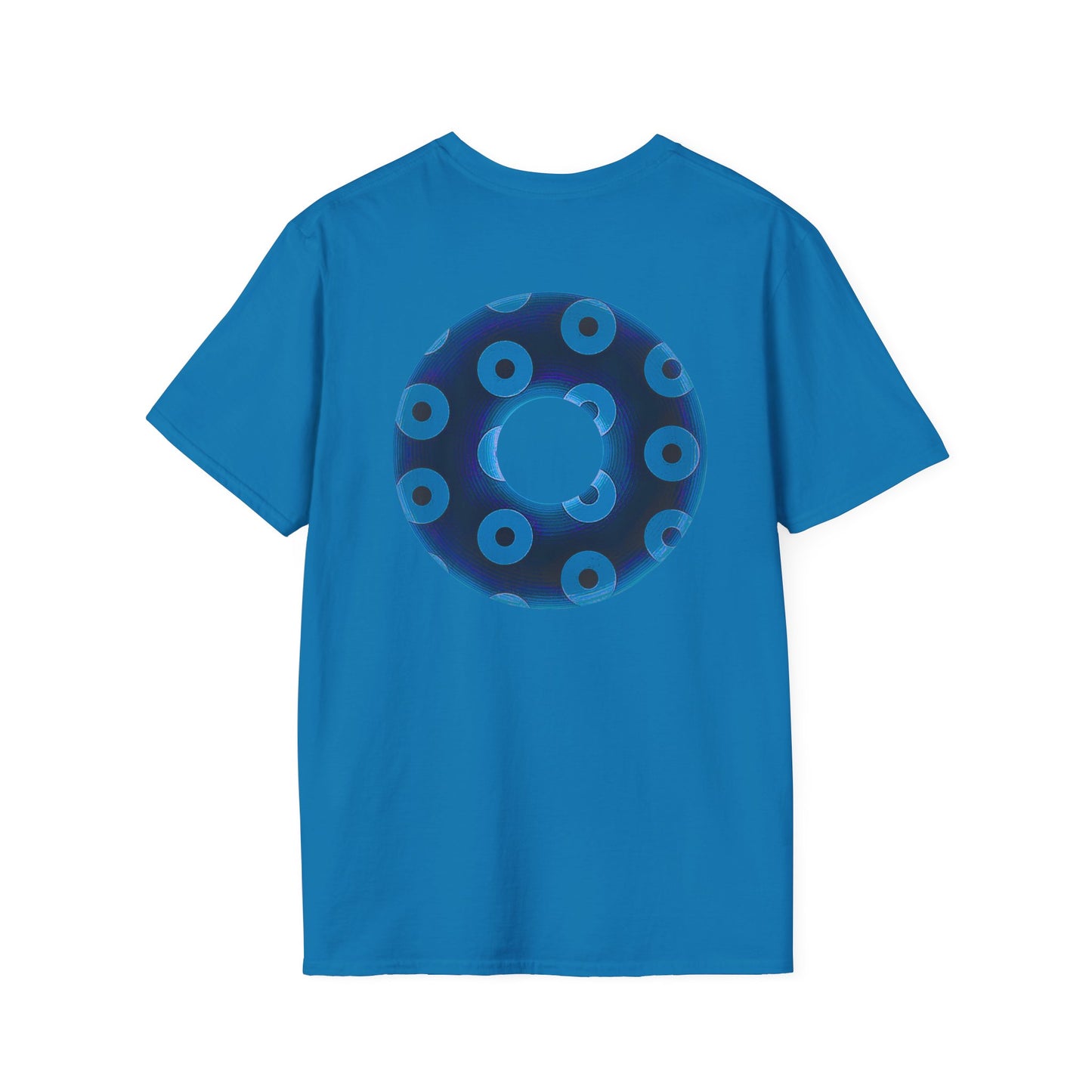 Plain Donuts/Unisex Soft-Style - "Plain Blimpy Paradoxical Donuts" - dark blue/sky blue donuts