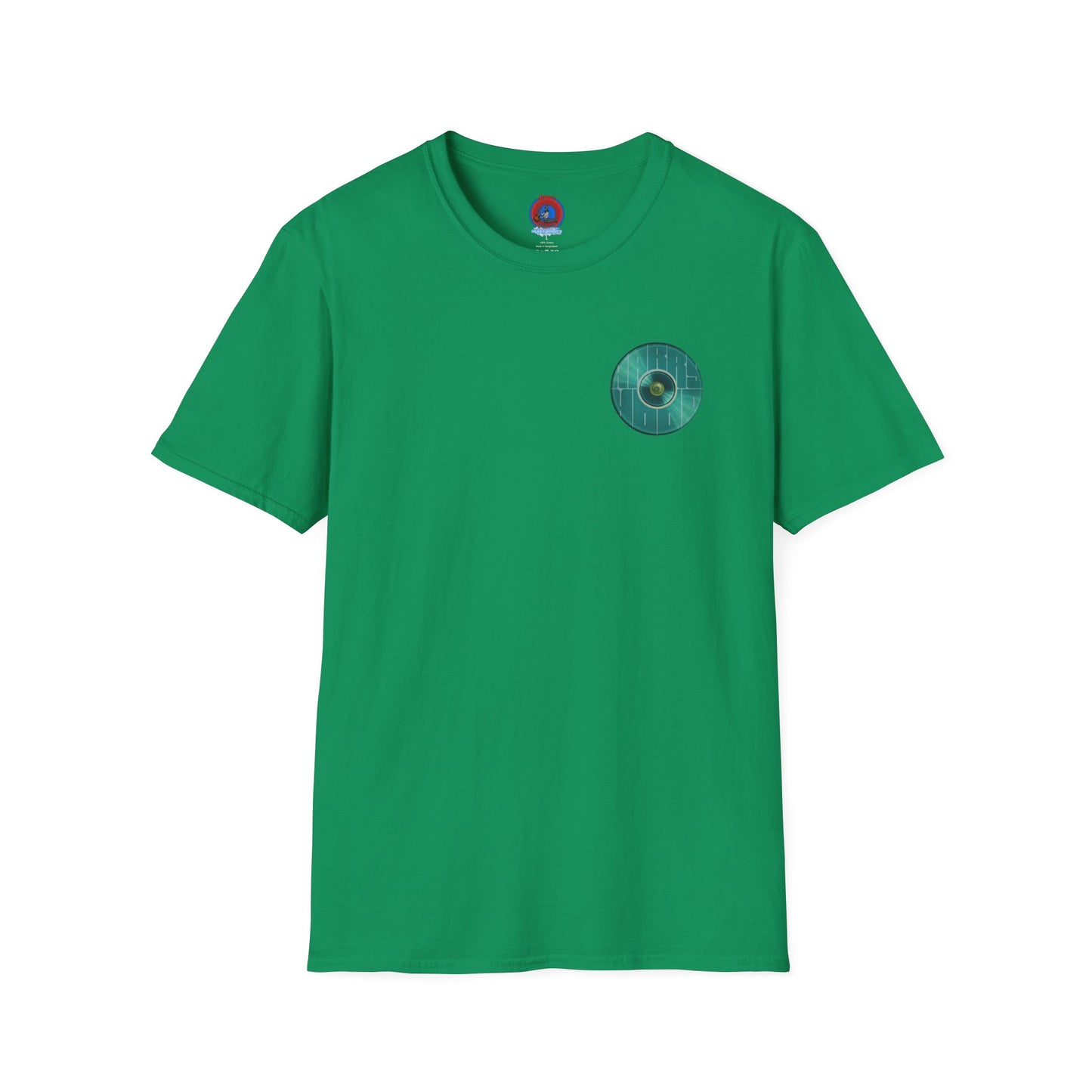 Classic Donut Tee - Unisex Soft-Style - "Harry's Hoodlum Donut" - series 1.0  - variant 3 - green donut(s)