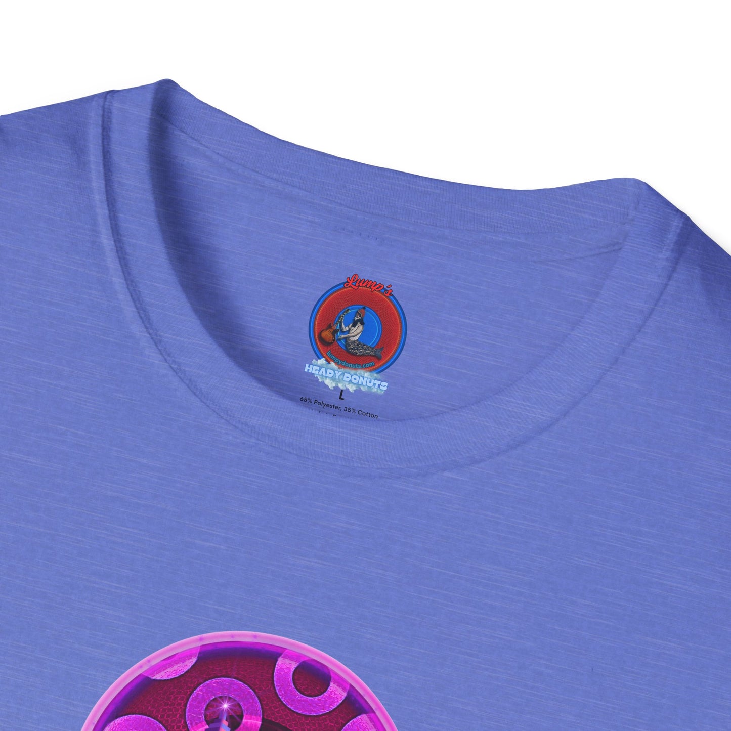 Classic Donut Tee - Unisex Soft-Style - "It's Ice Cream Popsicles - YEMSG Donut" - purple/magenta paradox donut - variant 2
