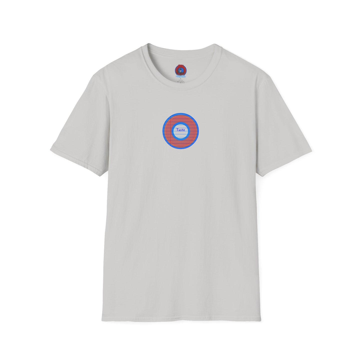 Coffee Traders Tee - Unisex Soft-Style - "Tasty Coffee" - paradoxical donut/rustic red donut - variant 1 - tasty front/logo back
