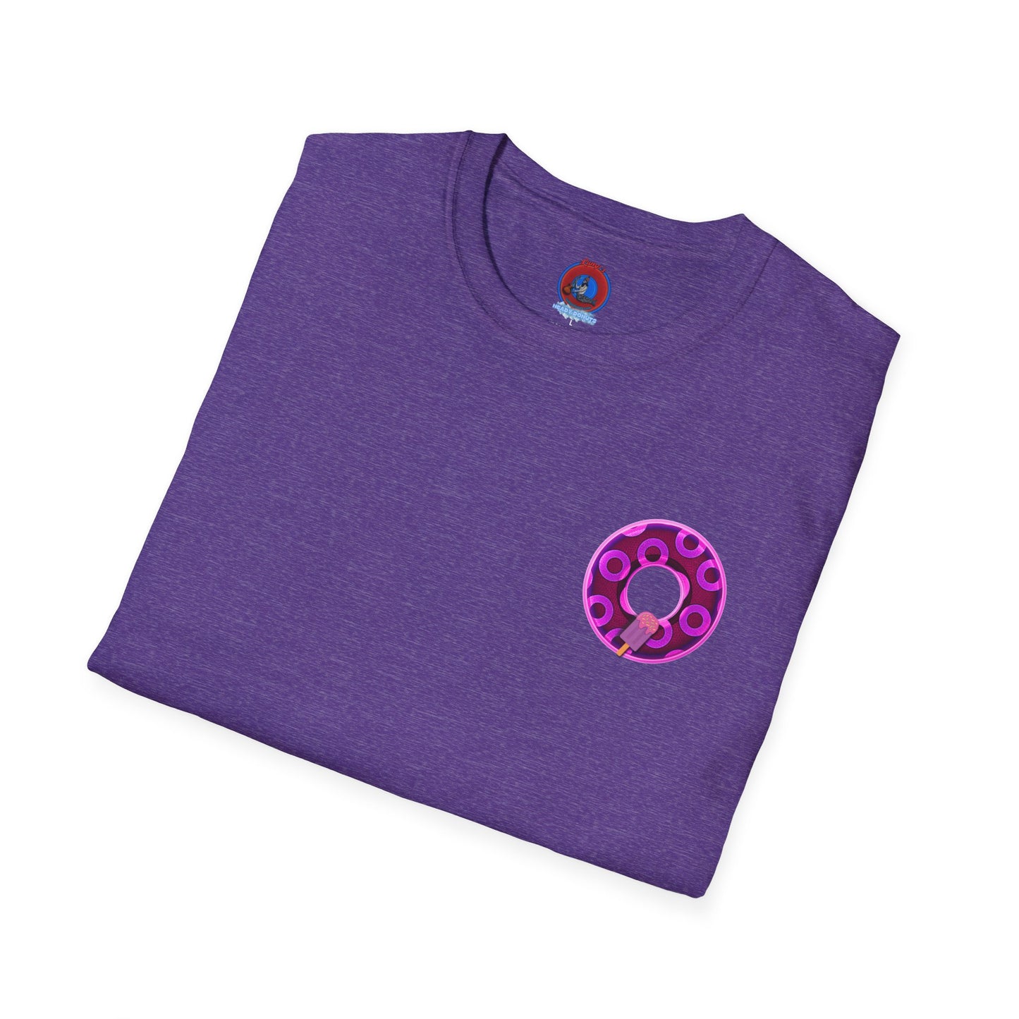 Classic Donut Tee - Unisex Soft-Style - "It's Ice Cream Popsicles - YEMSG Donut" - purple/magenta paradox donut - variant 1