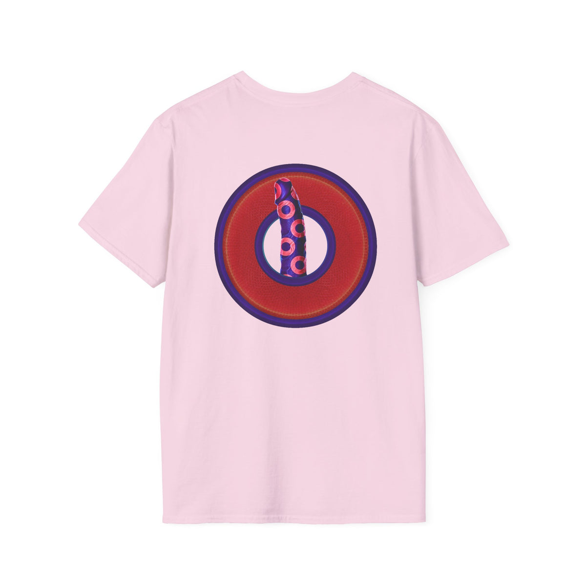 Classic Donut Tee - Unisex Soft-Style - "Sir Richard's Phamous Donut" - series 1.0  - variant 2 - red/blue paradox donut