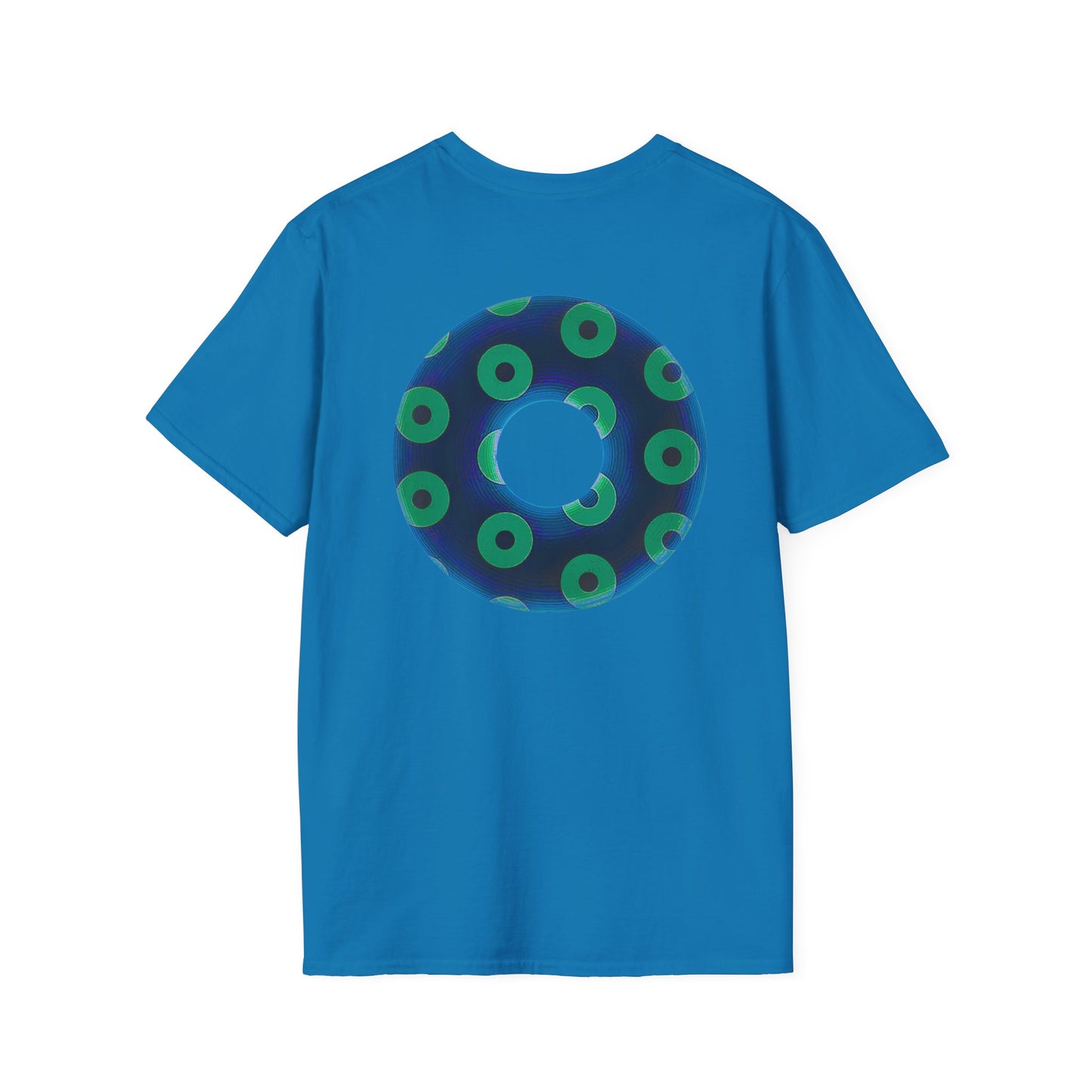 Plain Donuts/Unisex Soft-Style - "Plain Blimpy Paradoxical Donuts" - dark blue/jade green donuts