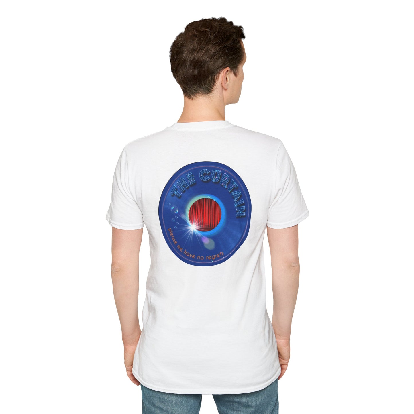 Classic Donut Tee - Unisex Soft-Style - "The Donut Without" - series 1.0  - variant 1 - vivid blue record donut