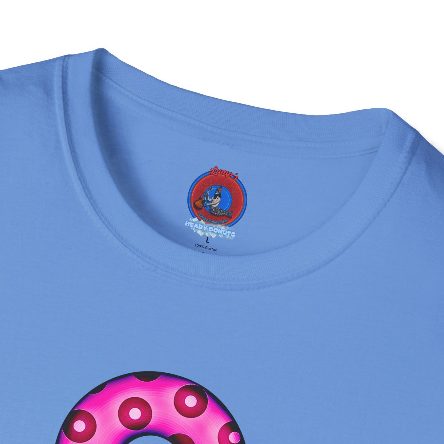 Plain Donuts/Unisex Soft-Style - "Plain Blimpy Paradoxical Donuts" - bright magenta/red donuts