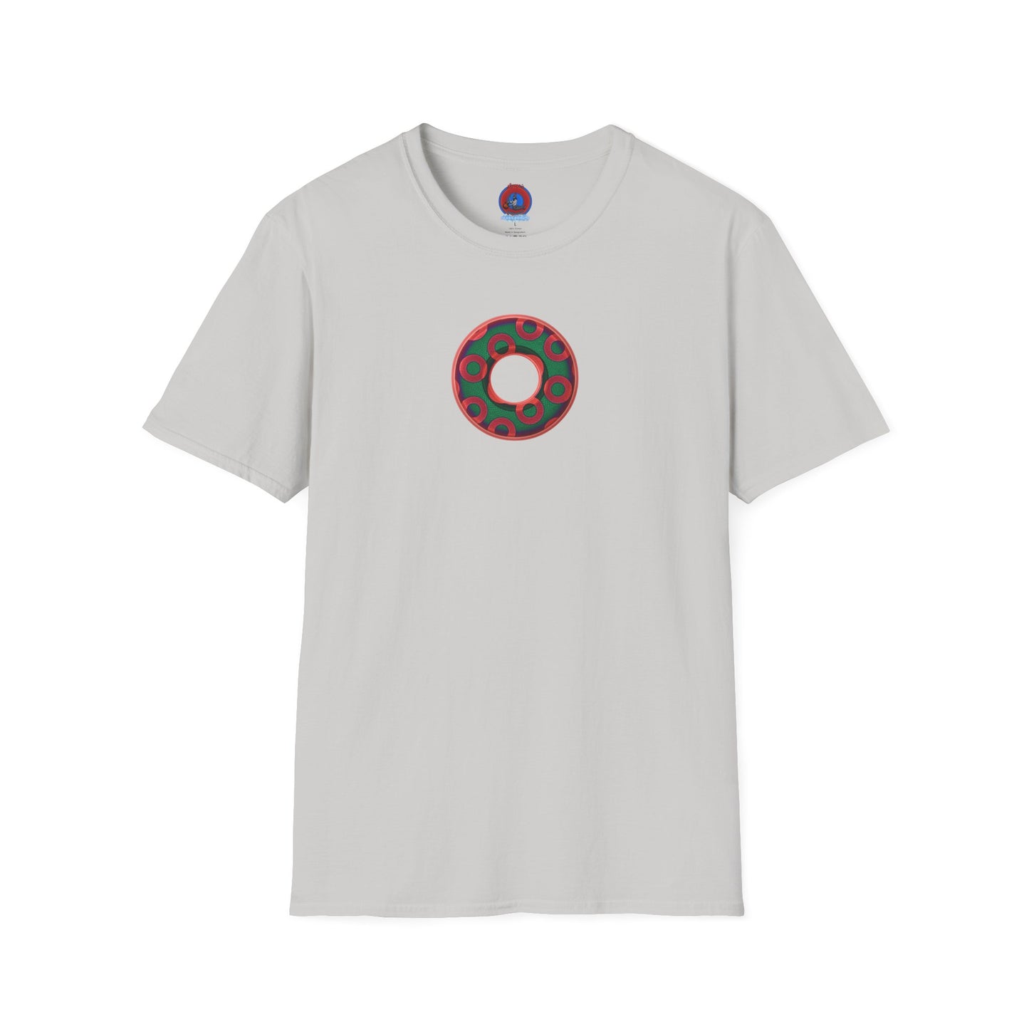 Plain Donuts/Unisex Soft-Style - "Plain Rustic Paradoxical Donuts" - green/red donuts
