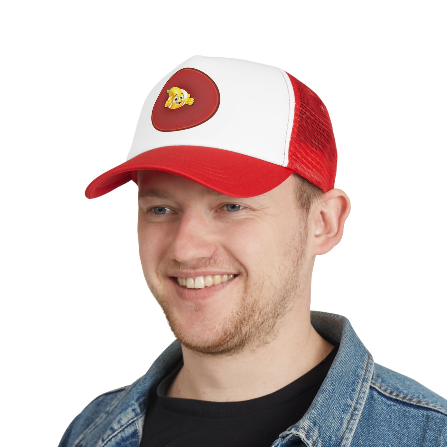 Lumpy Trucker Hat - "The Day that You Arrive" - variant 2 - plain red